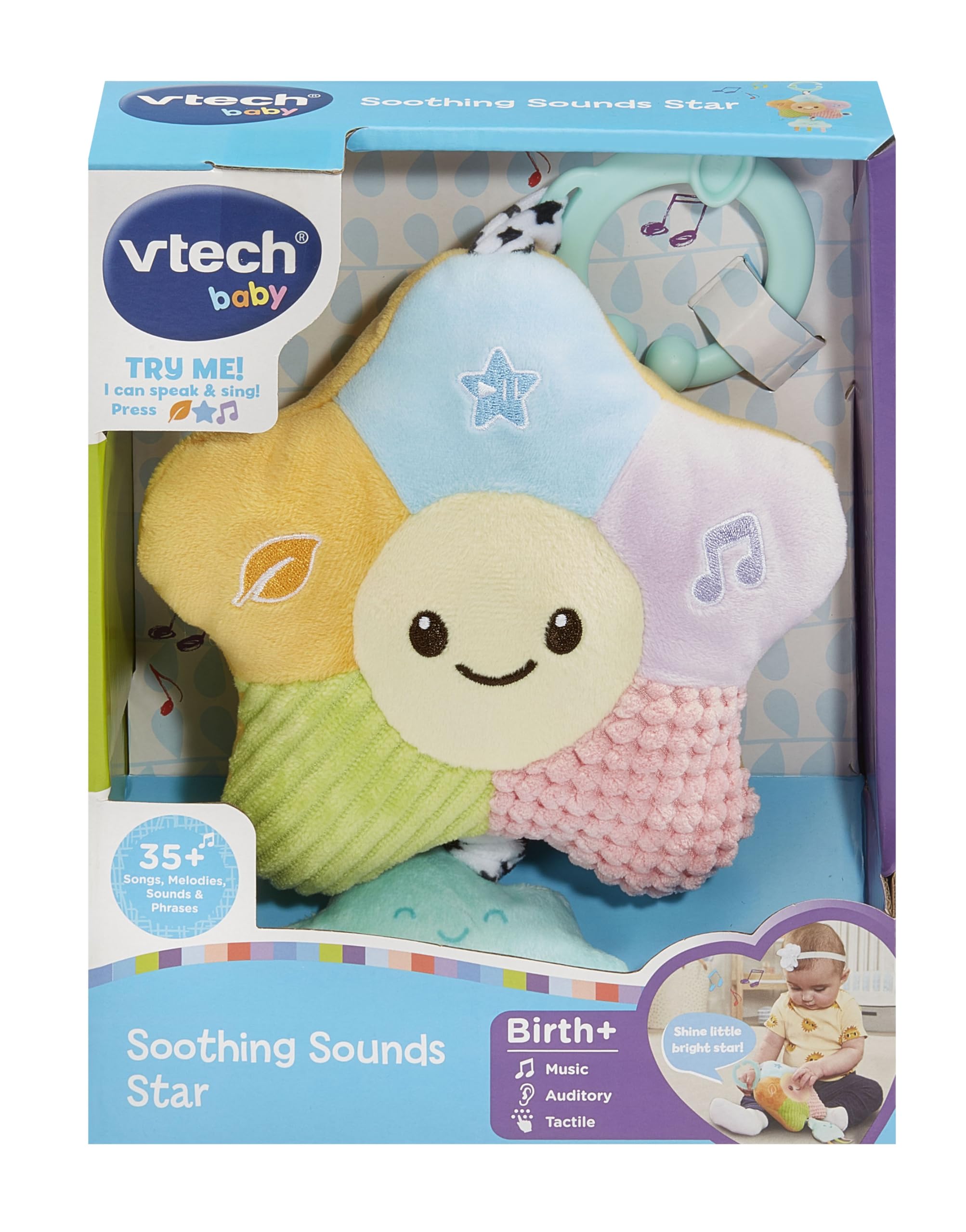 VTech Baby Soothing Sounds Star - Birth+ | Comfort on the Go | 20 Melodies 4