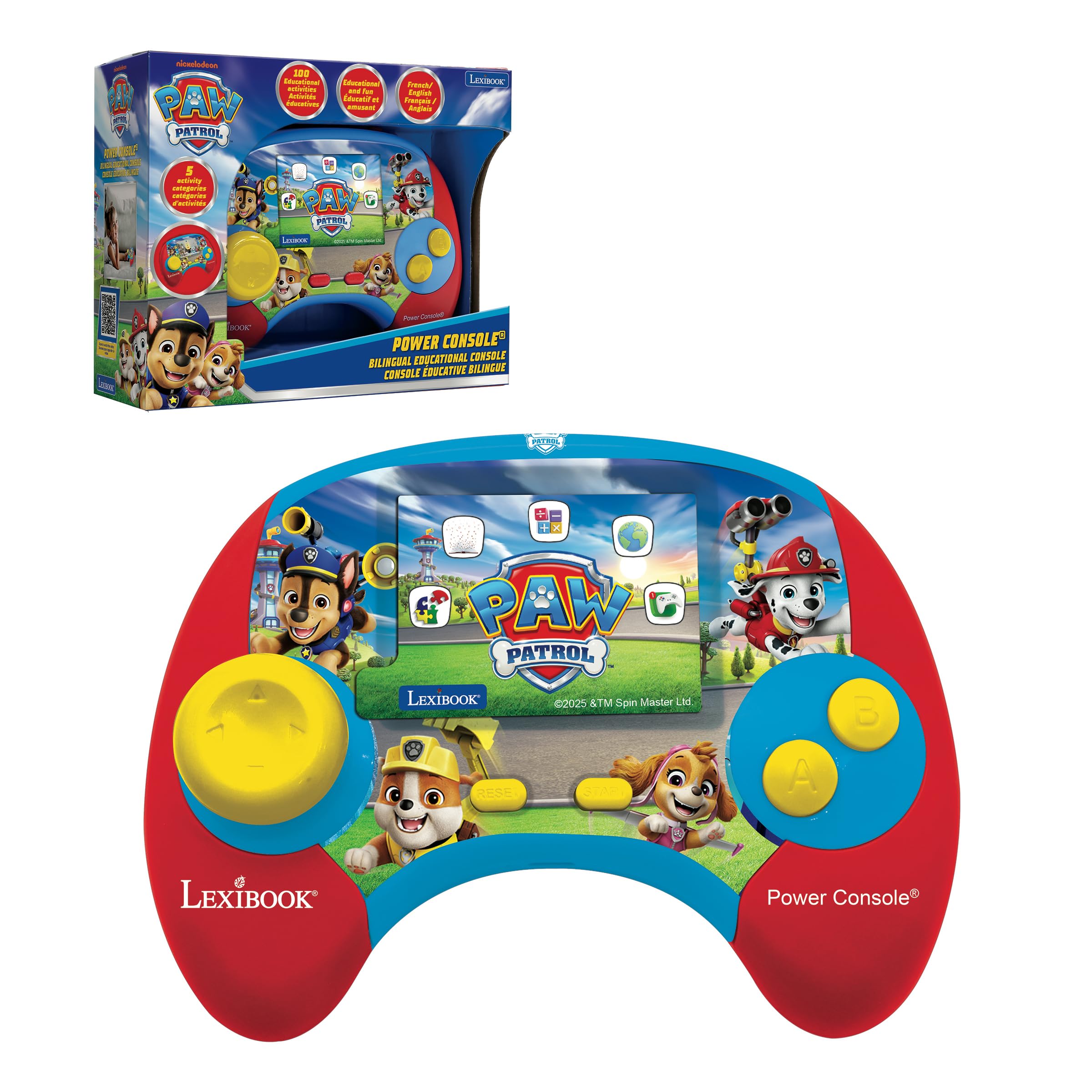 Lexibook Paw Patrol Power Console Bilingual Educational Game Console for Ages 4+ 1