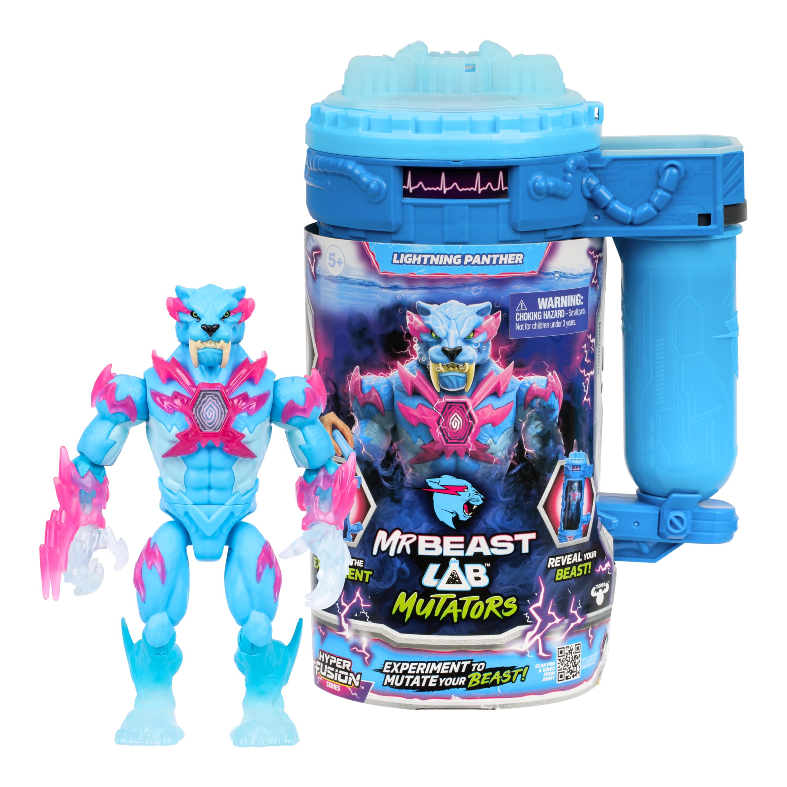 MrBeast Lab Hyper Fusion Mutators - Lightning Panther Action Figure for Kids 5+ 1
