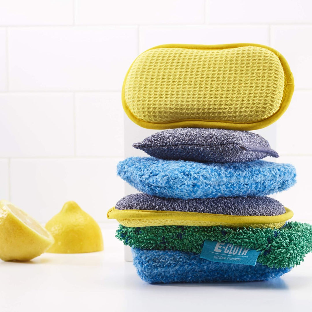 E-Cloth Washing Up Pad - Non-Scratch Kitchen Scrub Sponge, 1 Pack, Yellow