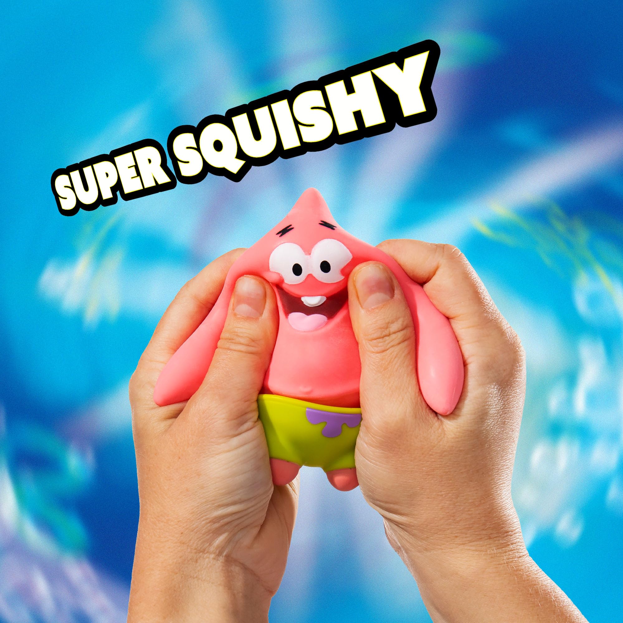 Basic Fun Stretch Armstrong Mini Patrick Star Figure - 8.5cm Stretchy Toy | Pink | Ages 4+ 5