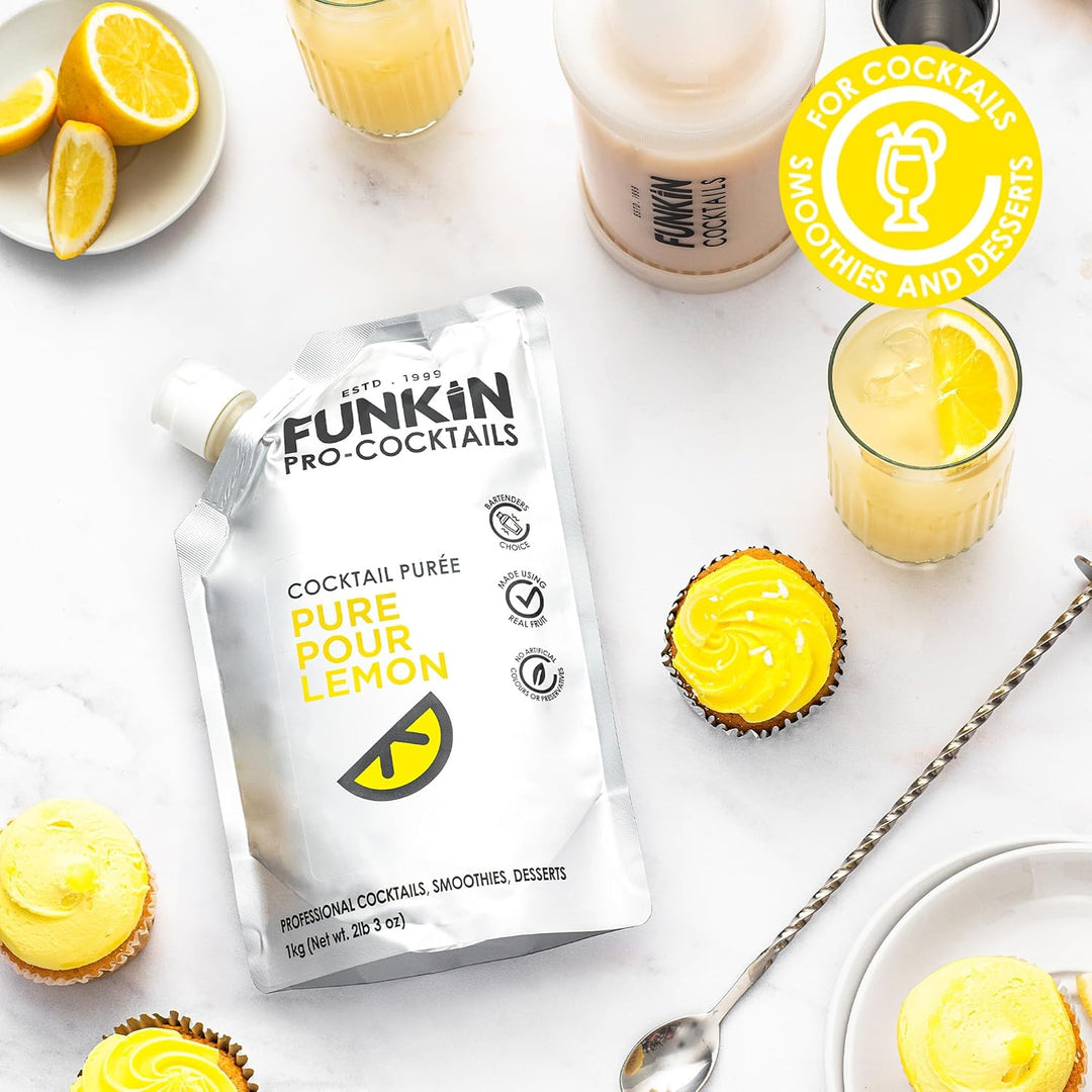 Funkin Pro Pure Pour Lemon Fruit Puree, 1 kg