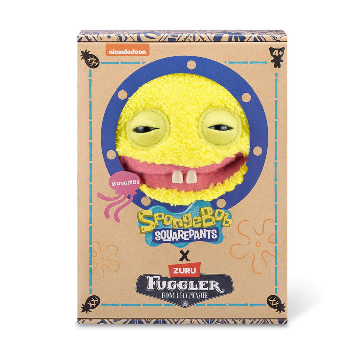 Fuggler x SpongeBob SquarePants 9-inch Plush Toy - Soft Funny Ugly Monster Plushie for Kids & Adults