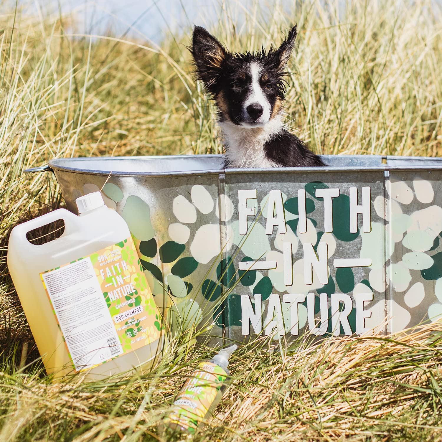 FAITH IN NATURE Dog Shampoo - Chamomile & Vitamin E for Shine | pH-Balanced | 400ml 4