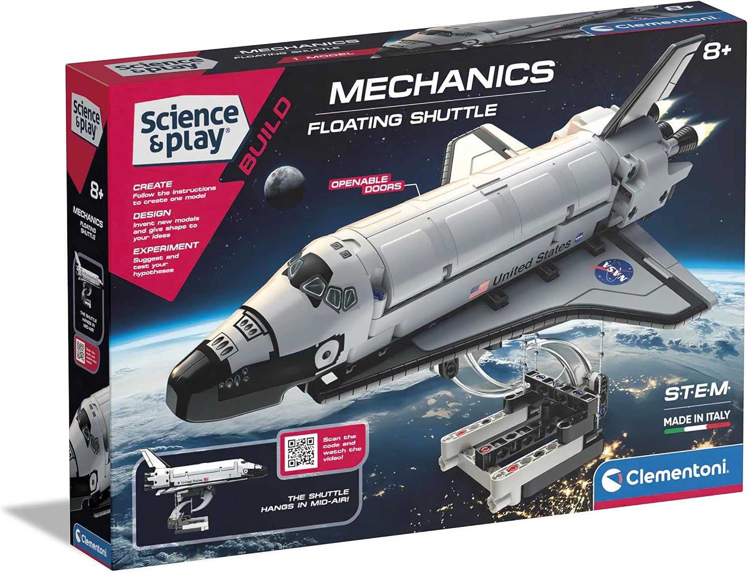 Clementoni NASA Floating Shuttle - Educational Space Model Kit for Kids 8+ 1