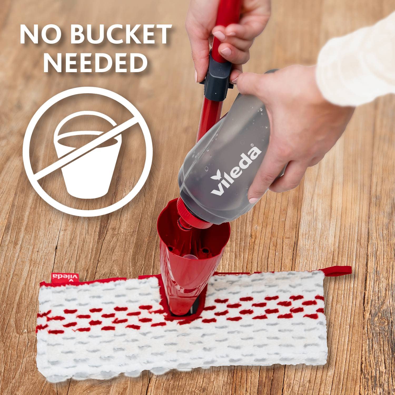 Vileda 1-2 Spray Max Mop - Dual-Sided Microfibre Head | Refillable 650ml Tank | Washable Pad