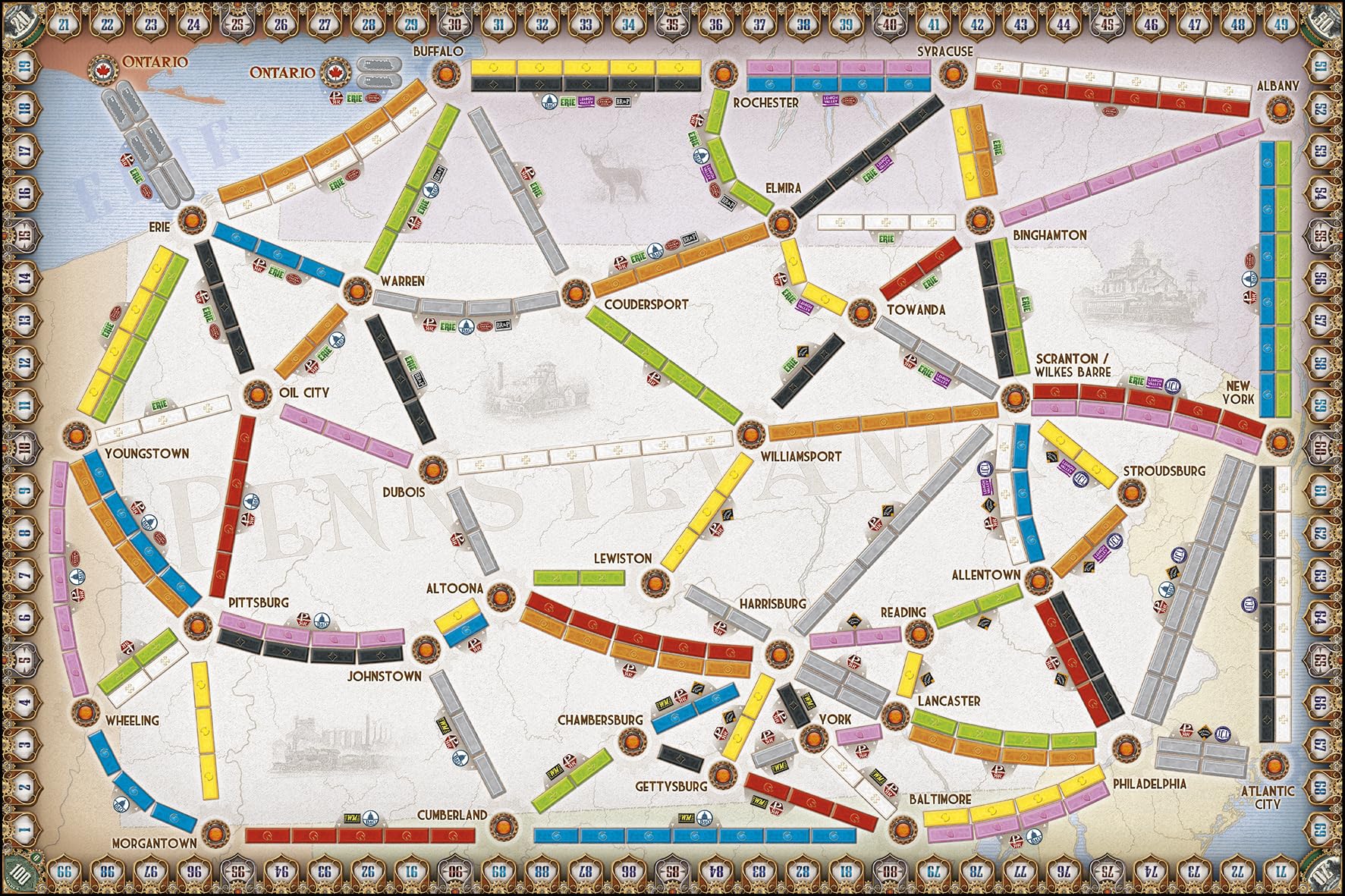 Days of Wonder Ticket to Ride United Kingdom and Pennsylvania Board Game Expansion 12