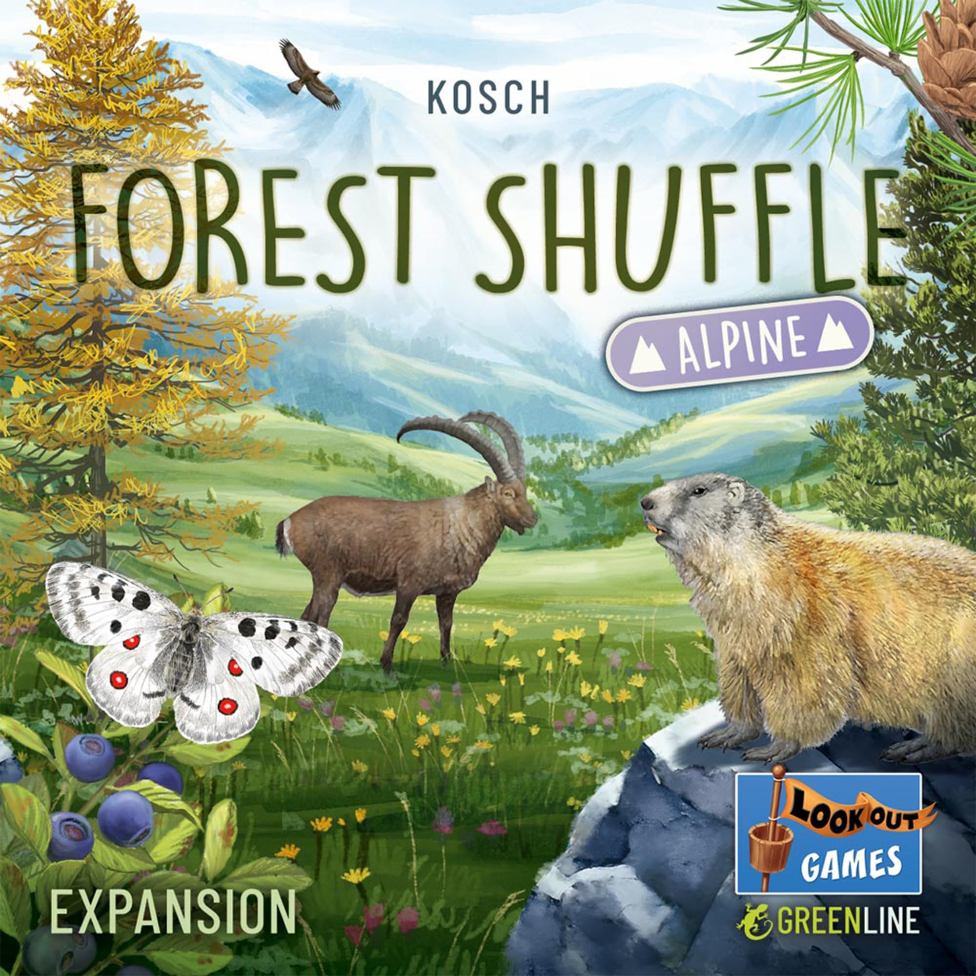 Lookout Forest Shuffle Alpine Expansion | Card Game Expansion | Ages 10+ | 2-5 Play 2