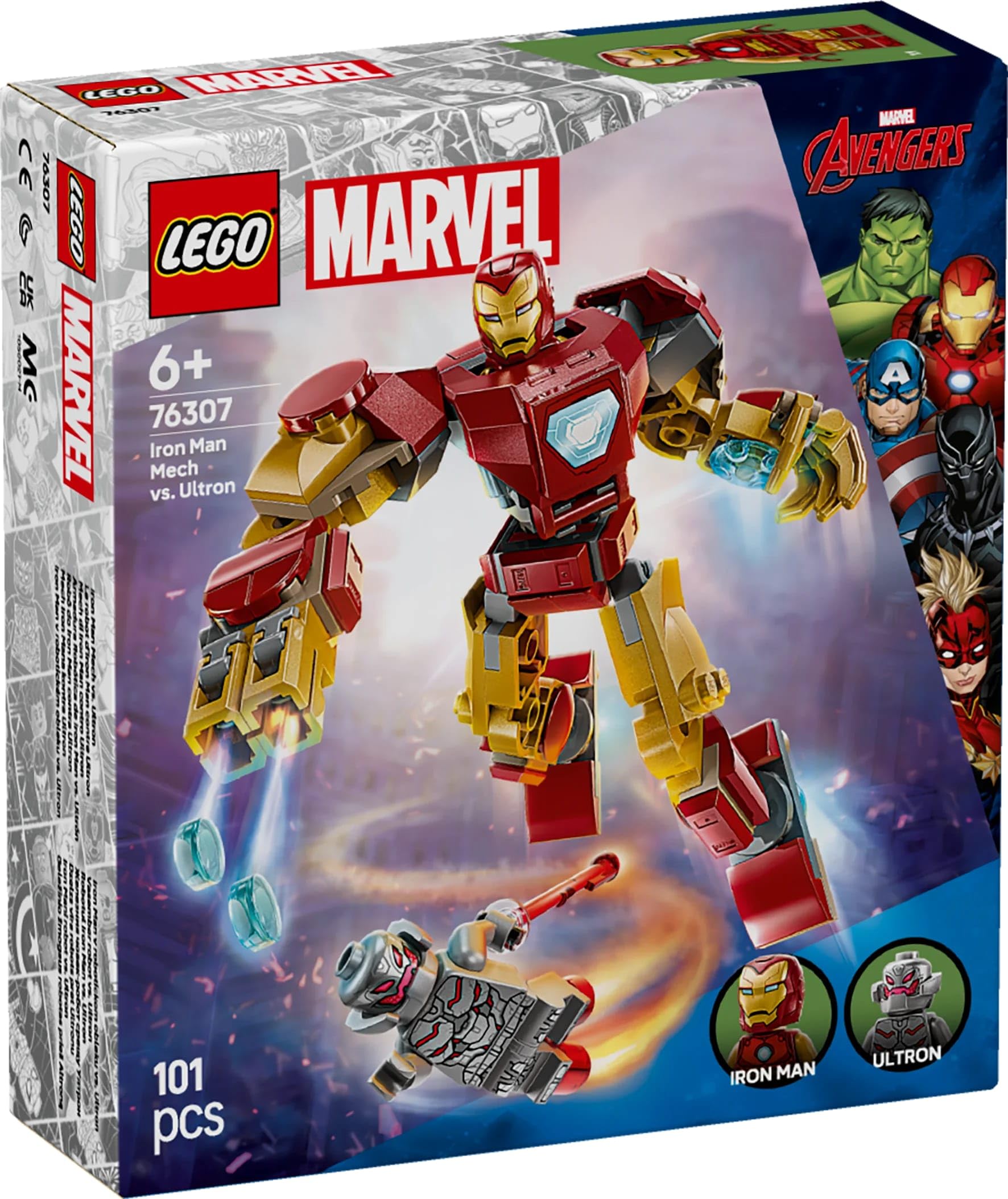 LEGO Marvel Iron Man Mech vs. Ultron - Buildable Super Hero Playset for Kids 6+ 9