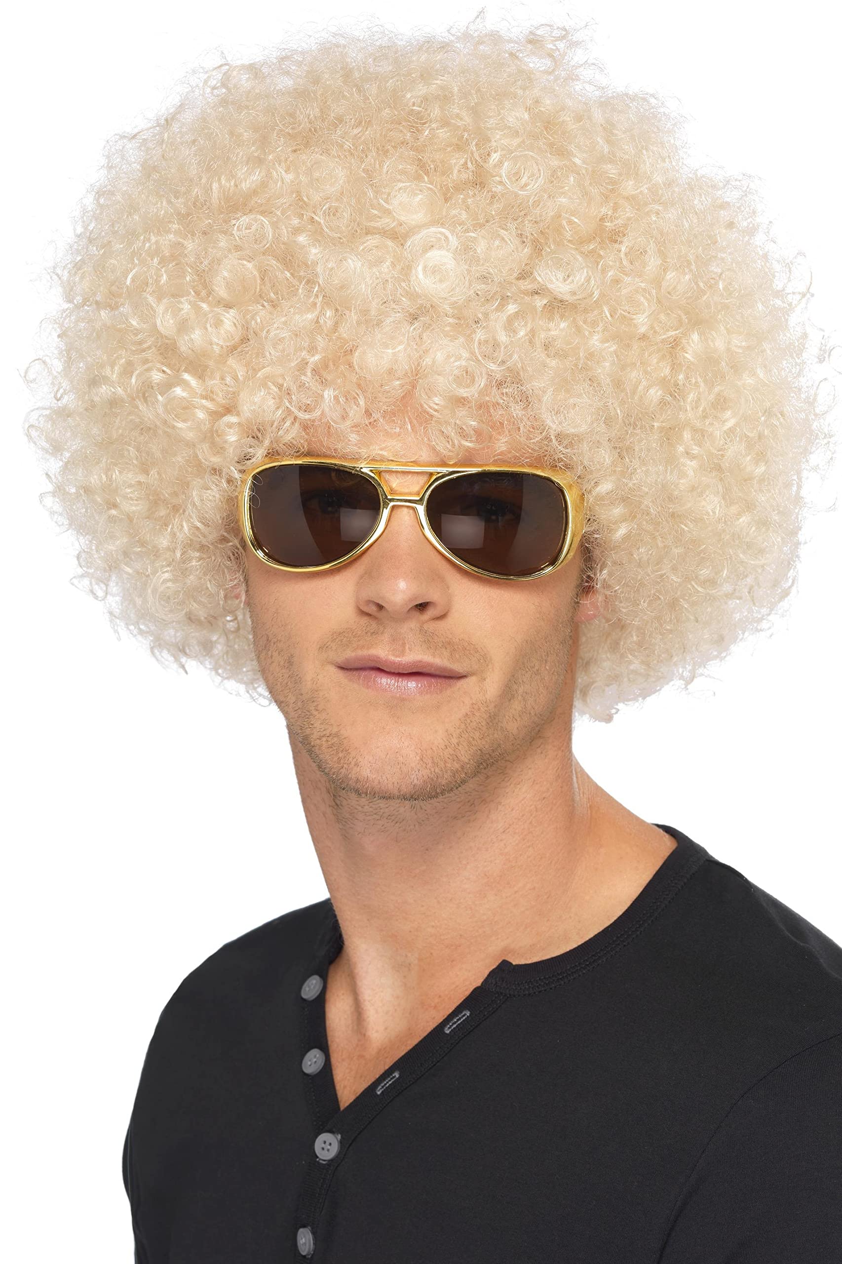 Smiffys 70s Funky Afro Wig Blonde 120g - 1970s Disco Fancy Dress Costume Accessory 5