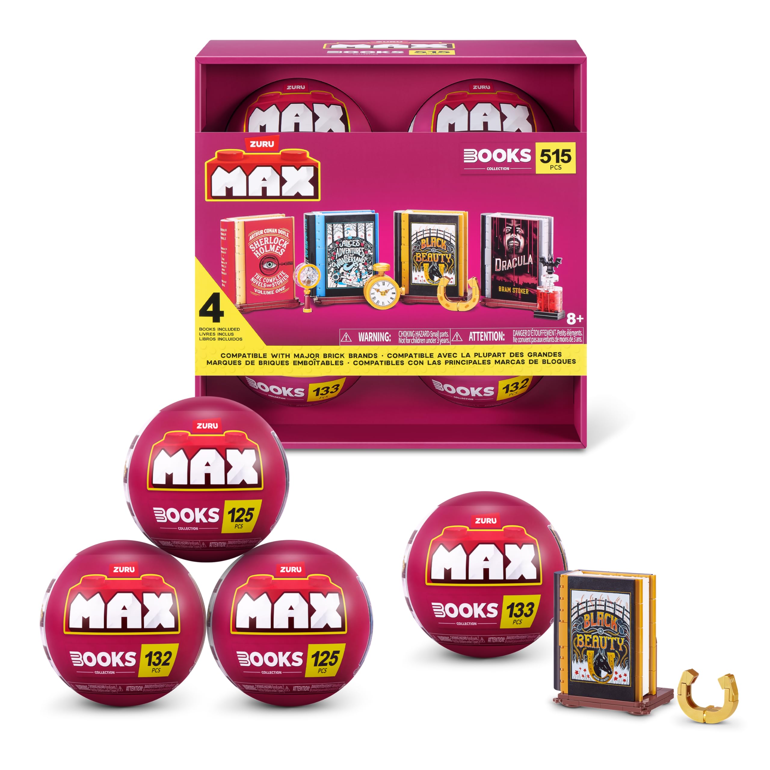 Max Build More Classic Books Collection Building Set - 4 Pack | Up to 133 Pieces Per Book | Ages 6+ 1