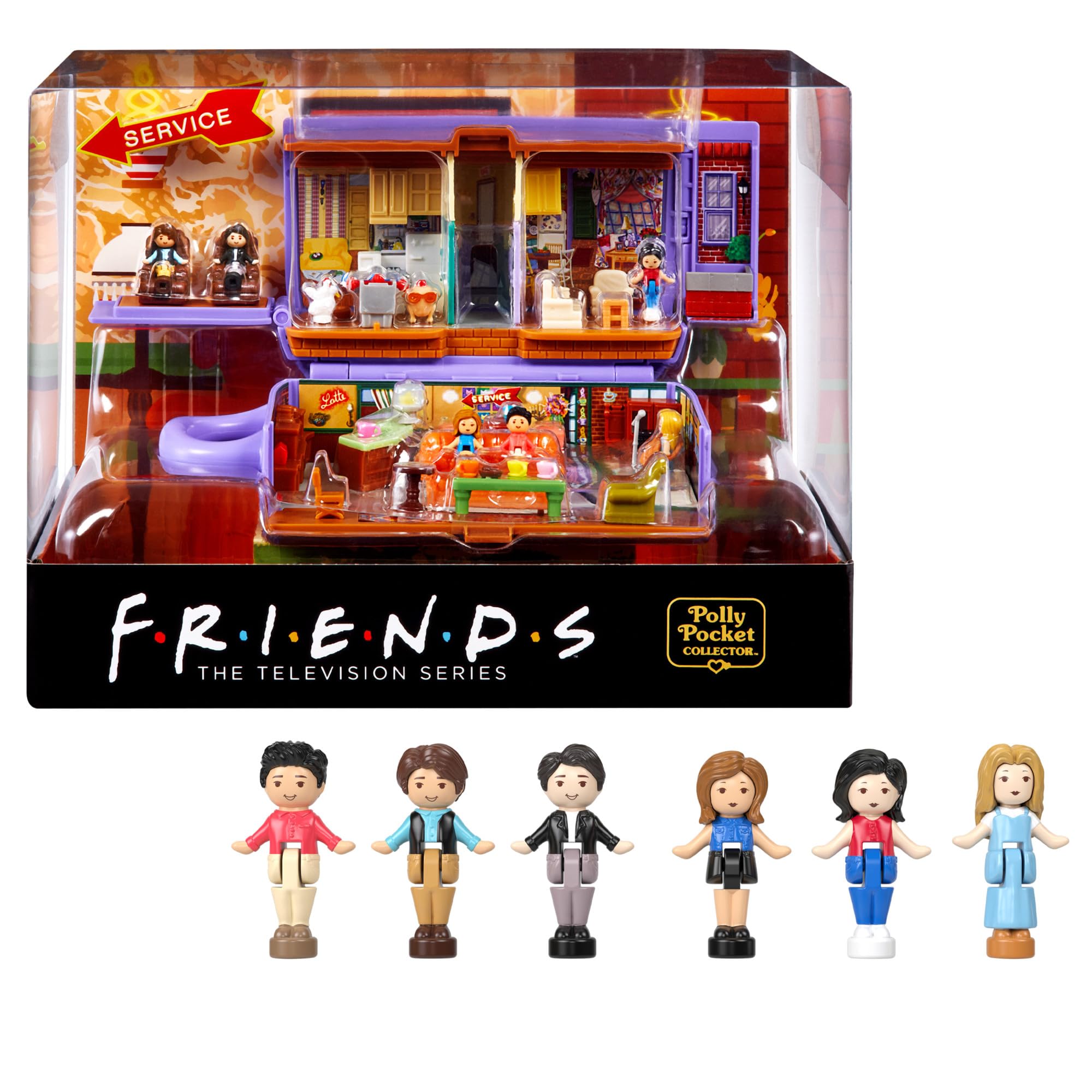 Polly Pocket Friends Compact Playset with 6 Dolls & 9 Accessories - HKV74 1