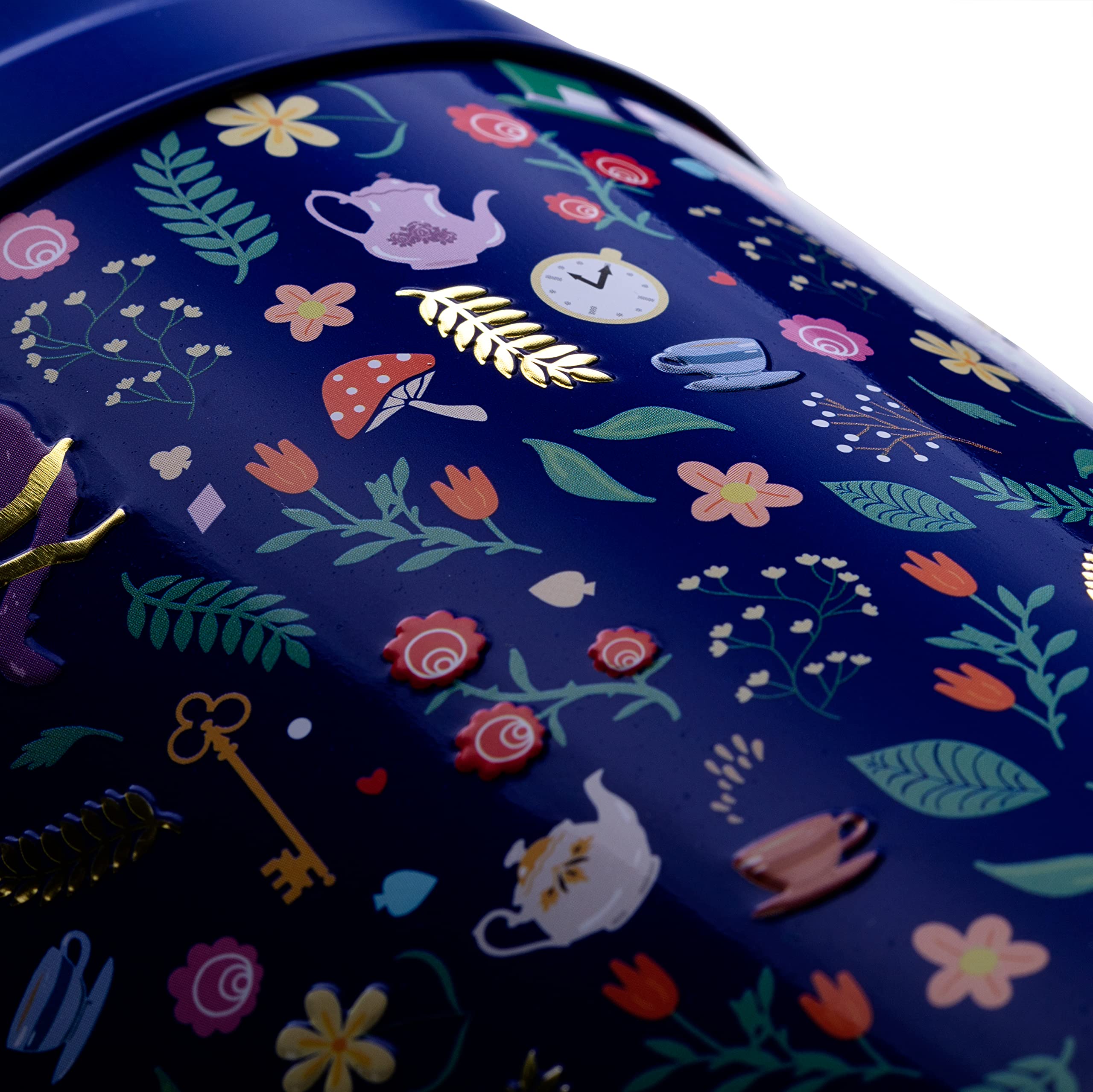 New English Teas Midnight Alice in Wonderland Tea Caddy with 80 English Breakfast Teabags 4