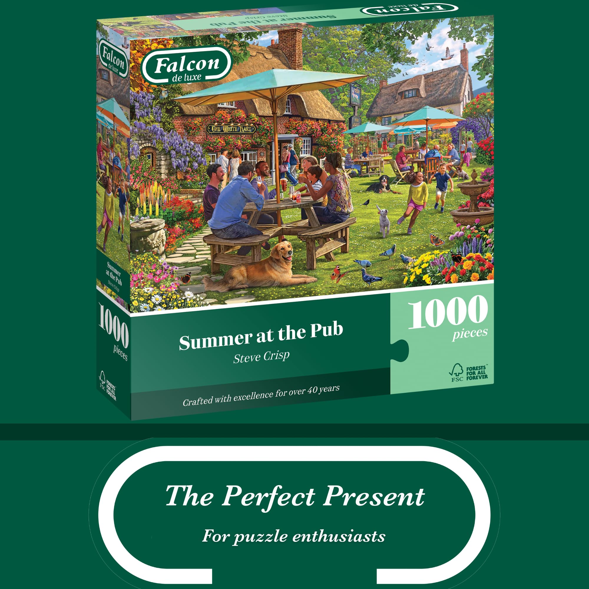 Falcon Summer at the Pub 1000 Piece Jigsaw Puzzle - Adult Puzzle by Steve Crisp 2