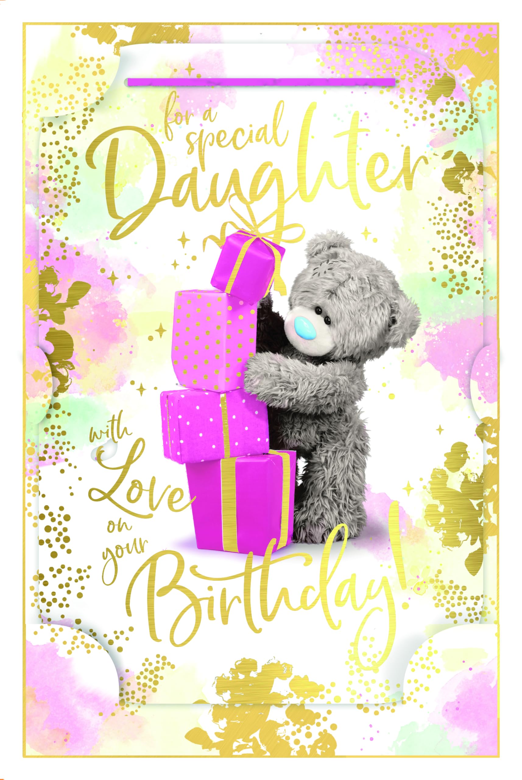 Me To You Tatty Teddy 3D Photo Finish Keepsake Birthday Card for Daughter | 6 x 9 in