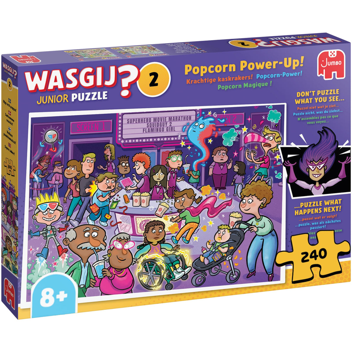 Wasgij Junior 2 Popcorn Power-Up Jigsaw Puzzle - 240 Pieces | Age 5+
