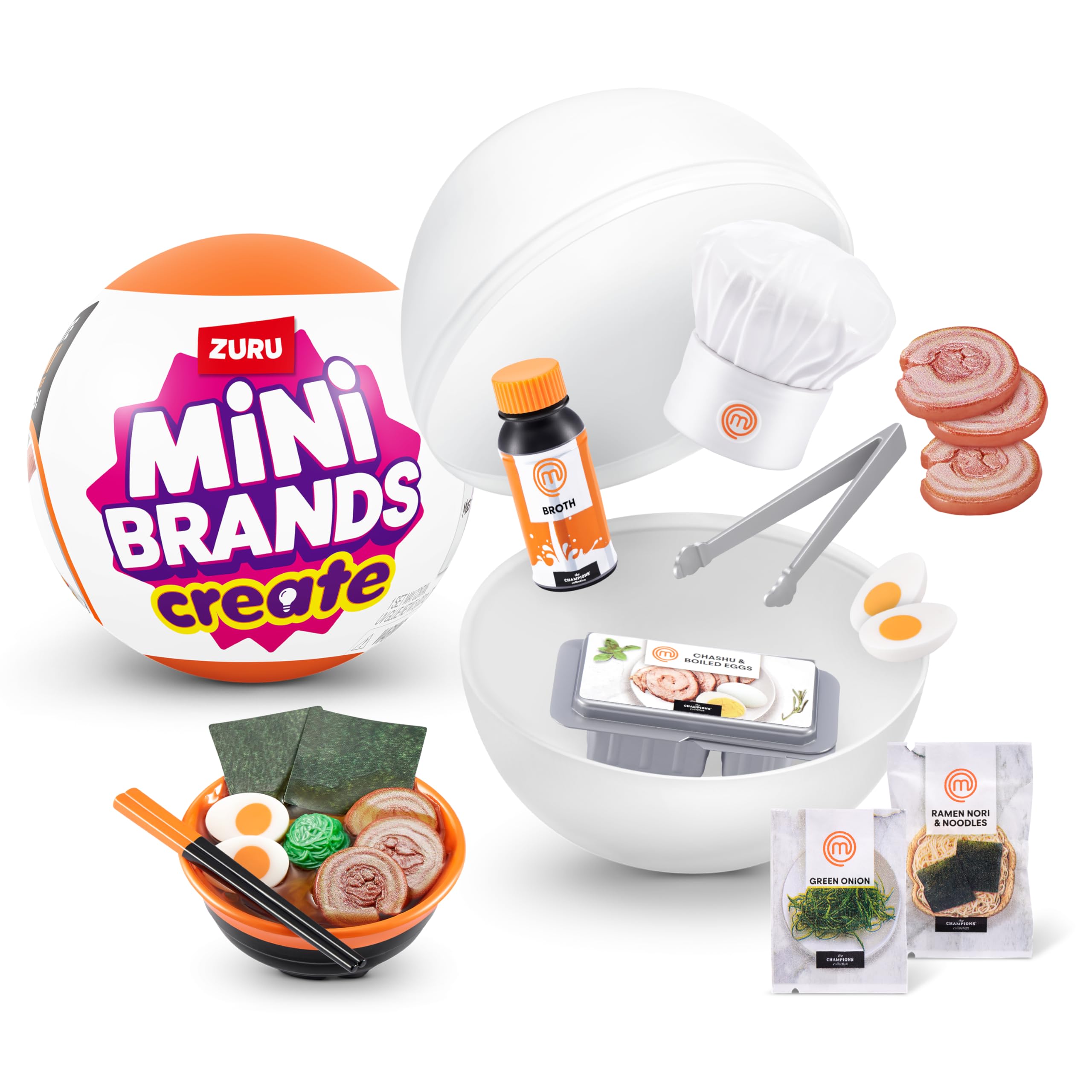 Mini Brands Create MasterChef Capsule by ZURU - Collect 11 Dishes | Series 1 | Ages 3+