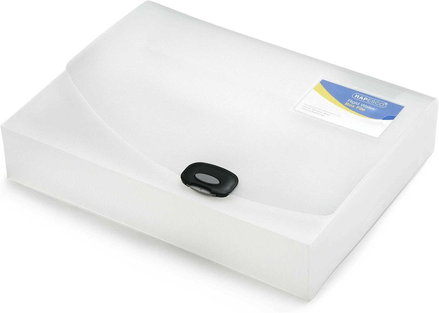 Rapesco 0714 Box File - Rigid Wallet, 60 mm Capacity for up to 600 pages - Clear