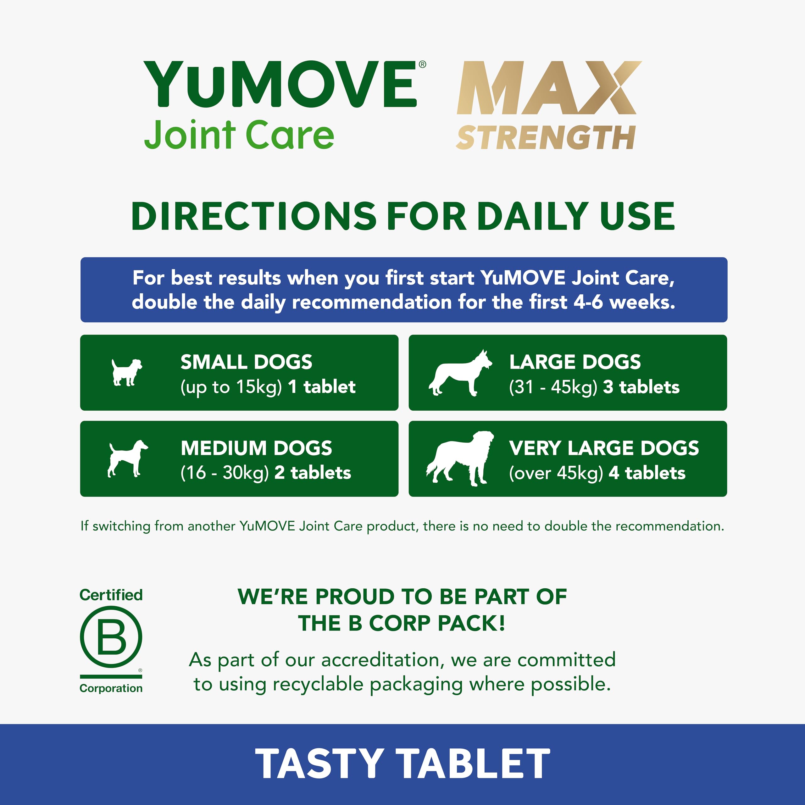 YuMOVE Max Strength Joint Supplement for Senior Dogs - 120 Tablets | Supports Mobility 4