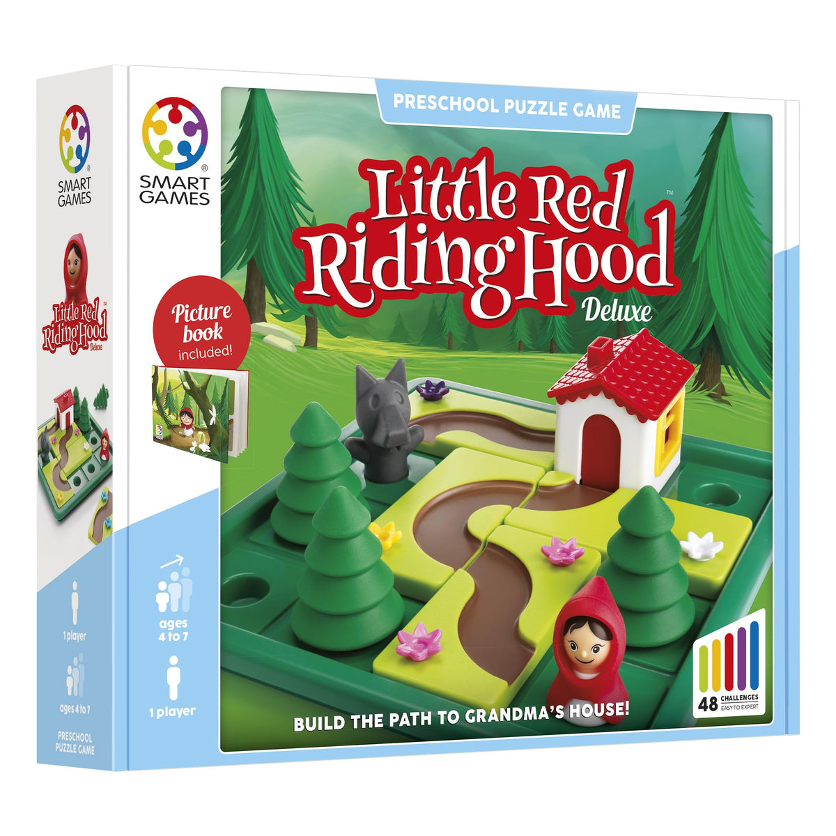 SmartGames Little Red Riding Hood Board Game - 48 Challenges, 1 Player