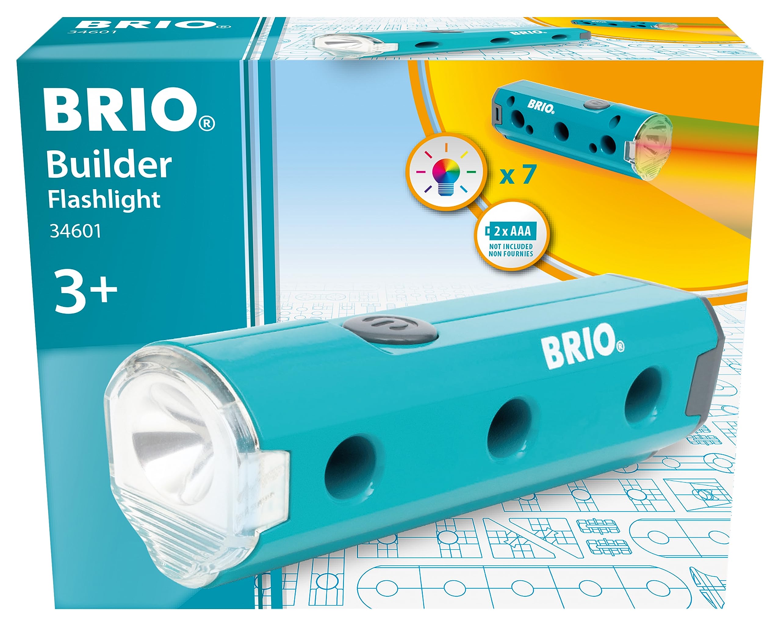 BRIO Builder Flashlight - Light-Up Building Toy for Kids 3+ 5