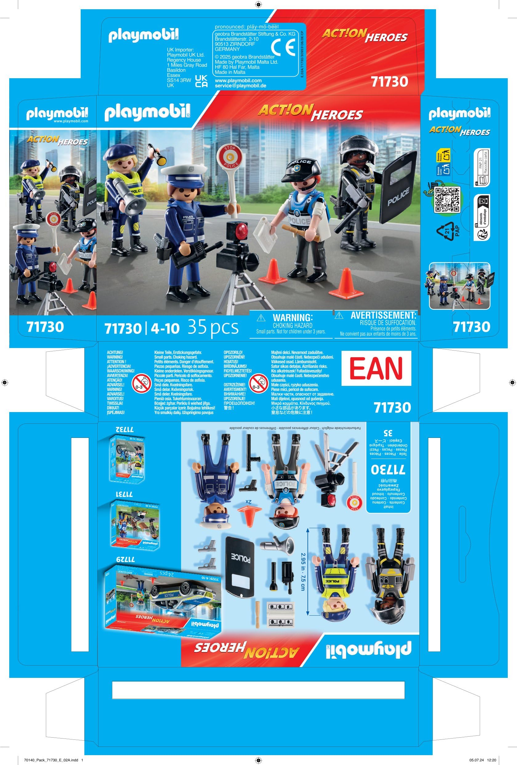 Playmobil Action Heroes Police Figure Set - Role Play Toy for Kids 4+ 2