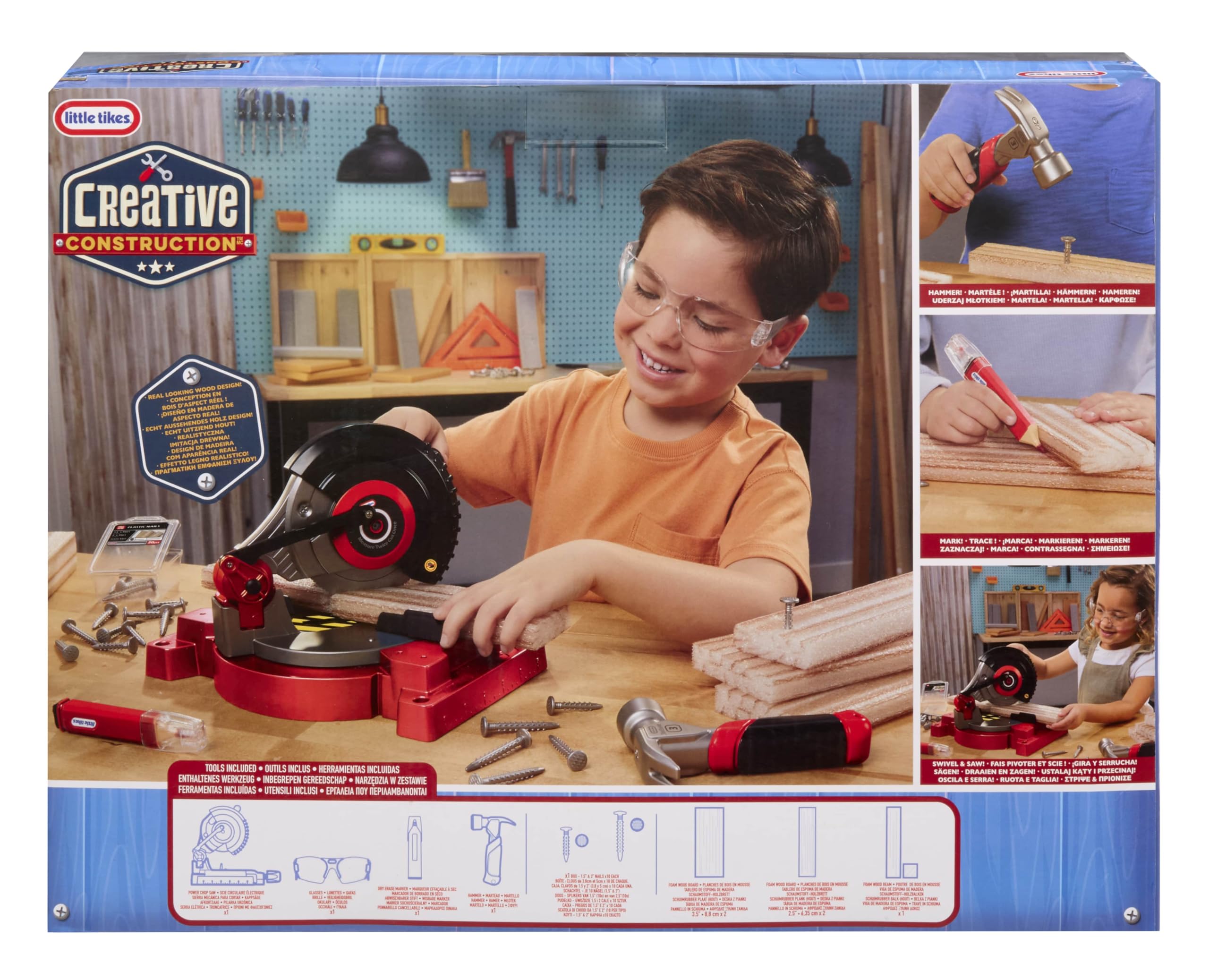 Little Tikes Creative Construction Power Cuts Set - 120-Piece Building Playset for Kids 3+ 16
