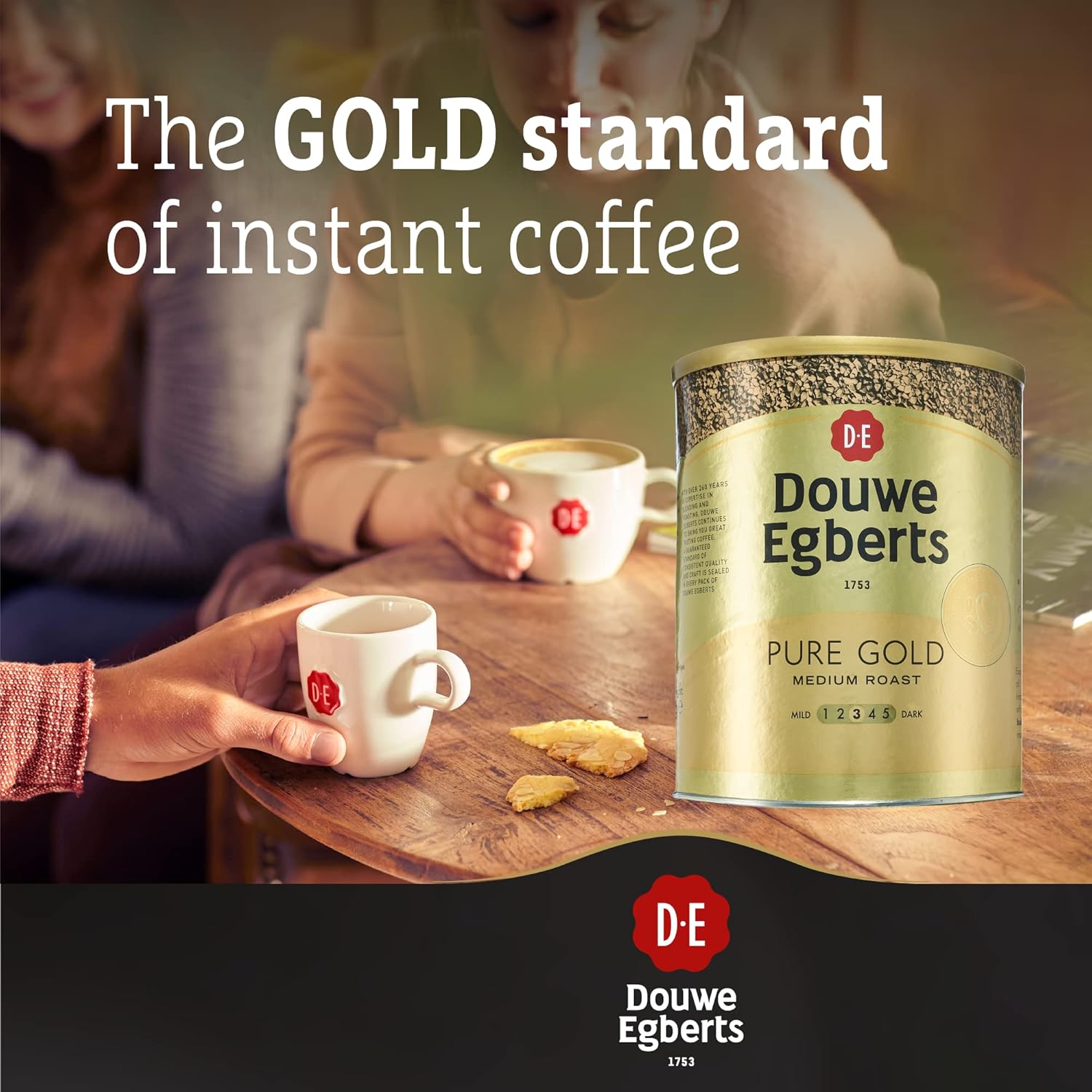 Douwe Egberts Pure Gold Instant Coffee - 750g Resealable Tin 5