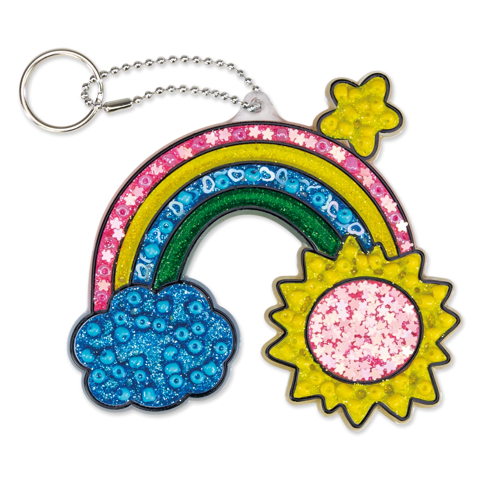 Galt Suncatcher Keyrings Craft Kit - Ages 6+ | 4 Keyrings Included 5