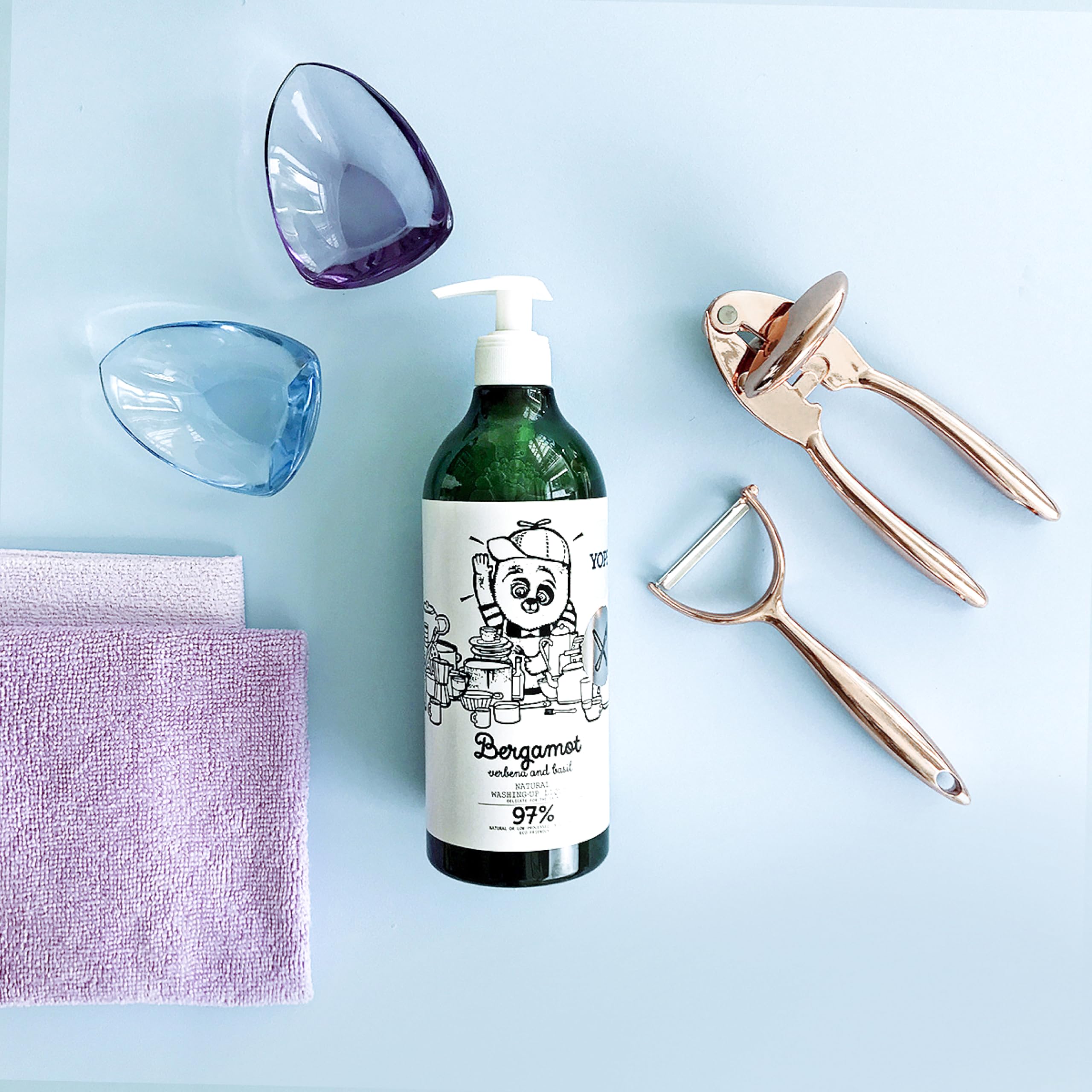 Yope Natural Detergent Washing-Up Liquid - Bergamot & Basil | Vegan, Cruelty Free | 750 ml 3