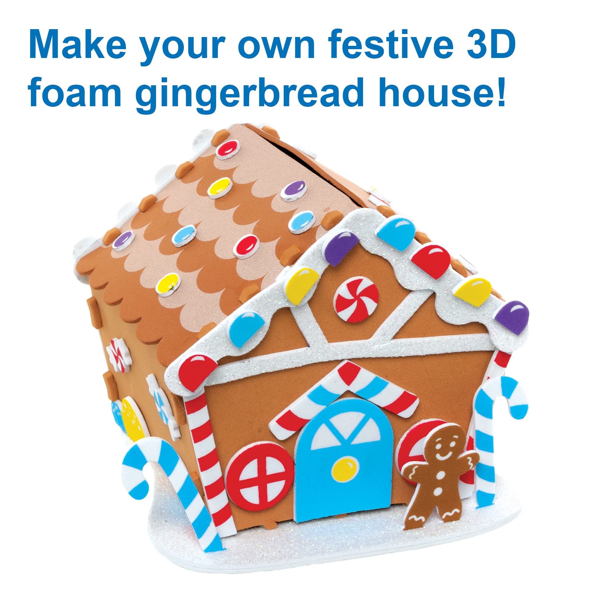 Baker Ross Gingerbread House Craft Kit - Christmas Arts & Crafts for Kids 7