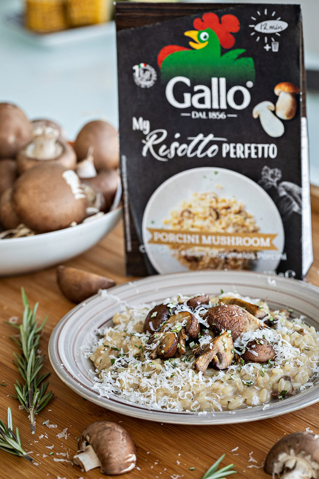 Riso Gallo - My Risotto Perfetto Vegan Porcini Mushroom, 175 g (Pack of 6)