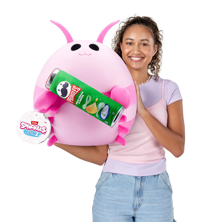 Snackles Series 2 - Pink Shrimp Plush Toy with Sour Cream & Onion Pringles