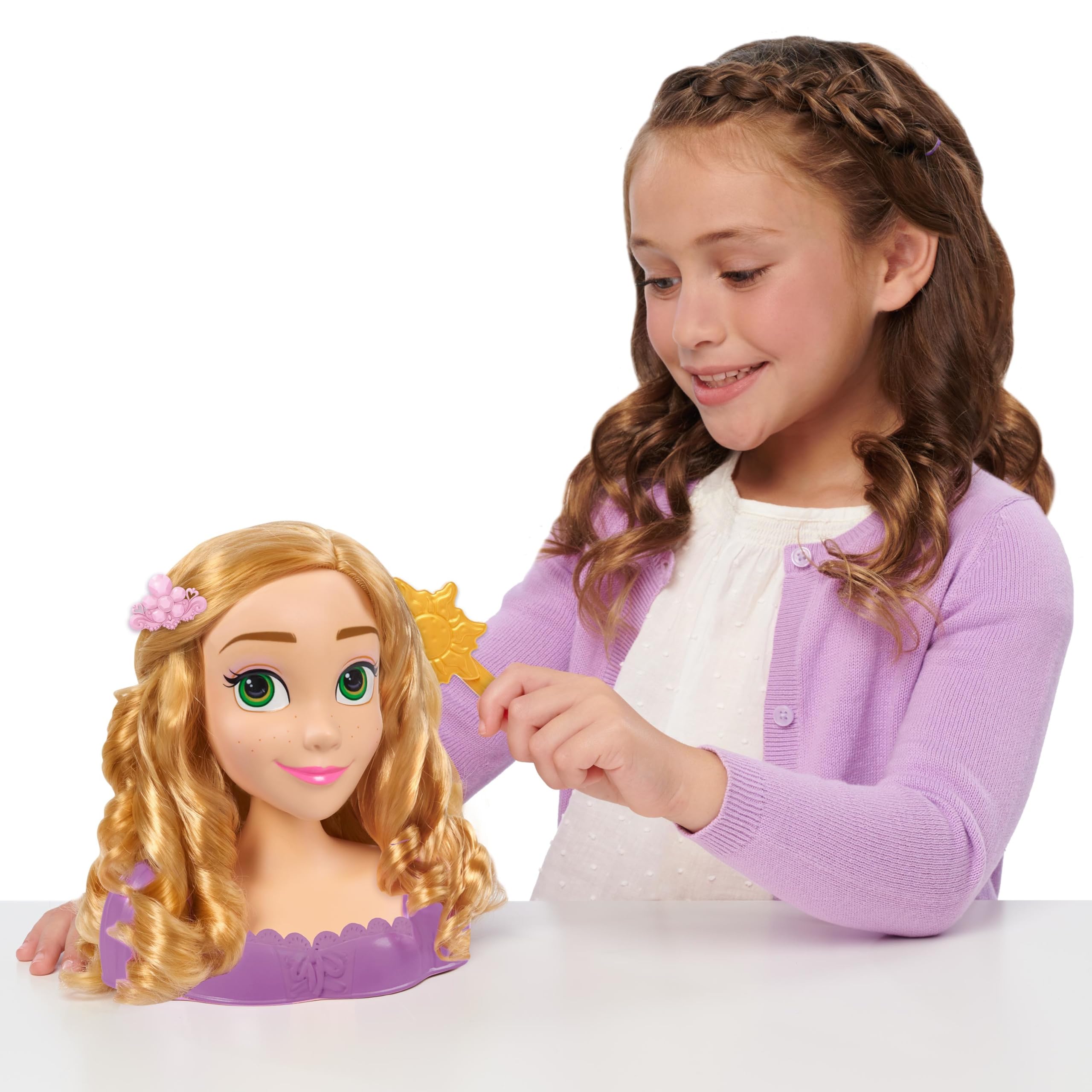 Just Play Disney Princess Rapunzel Styling Head - 7 Pieces, 8-Inch, Ages 3+ 2