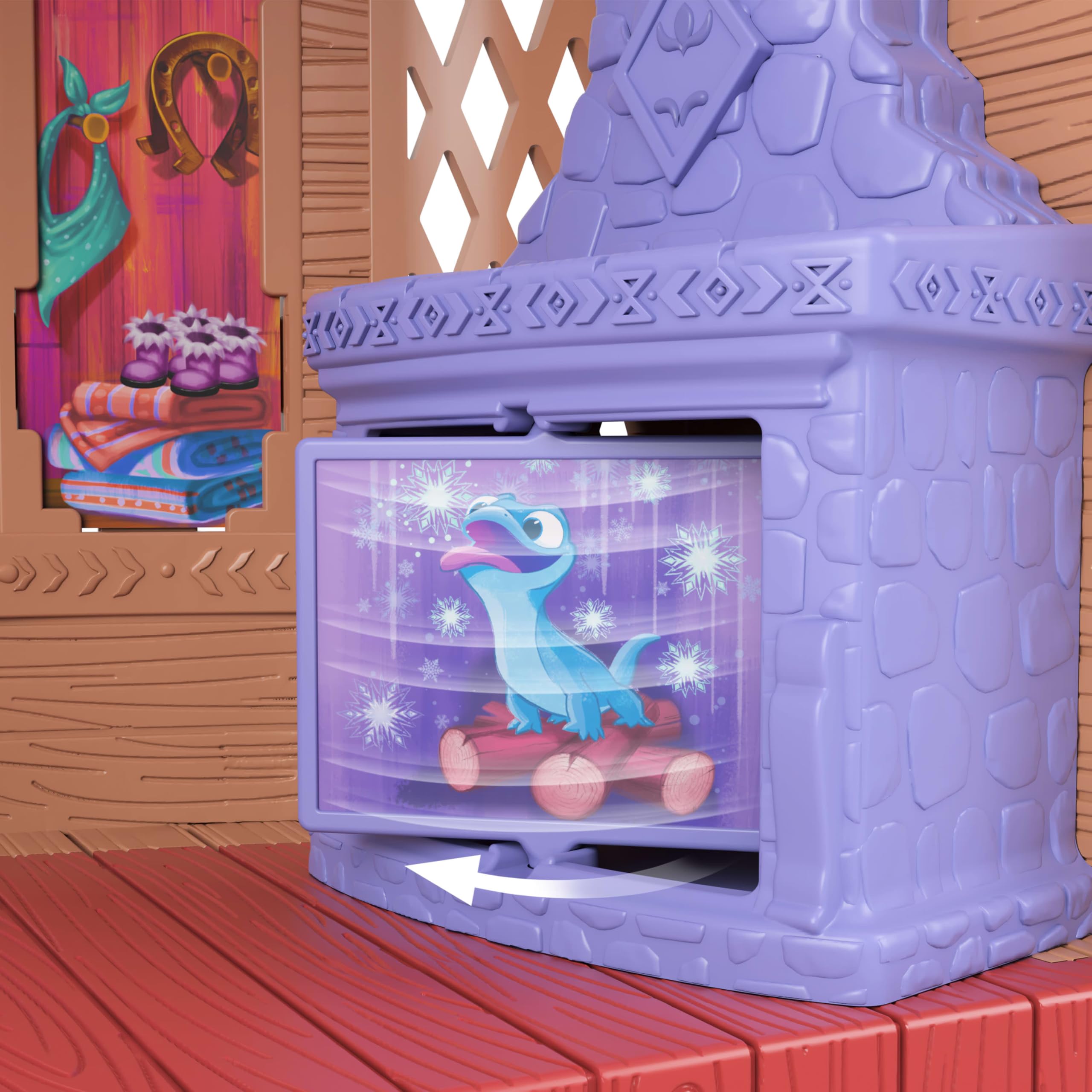 Mattel Disney Frozen Elsa Small Doll Playset with 10 Play Areas, 3 Animal Friends, Purple, 12 Inches Wide 4