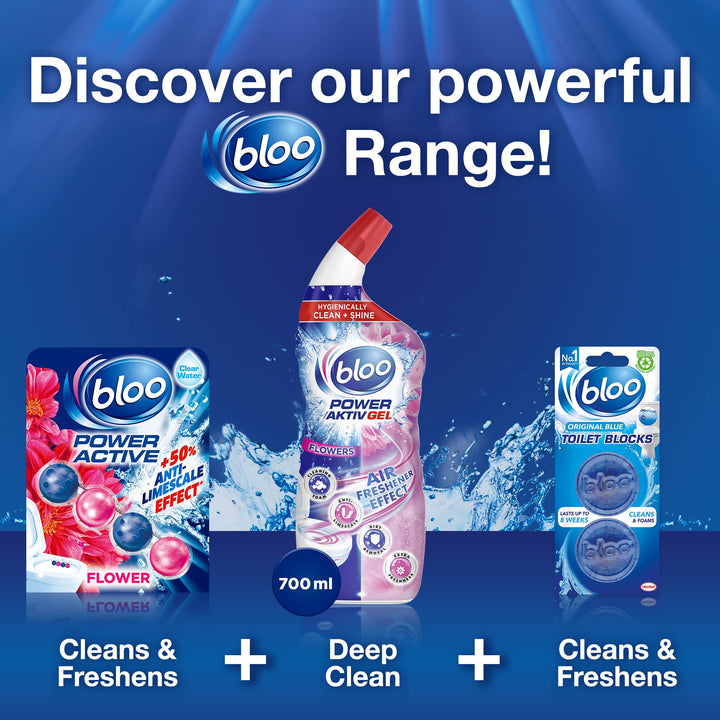 Bloo Power Active Fresh Flowers Toilet Rim Block (50g)