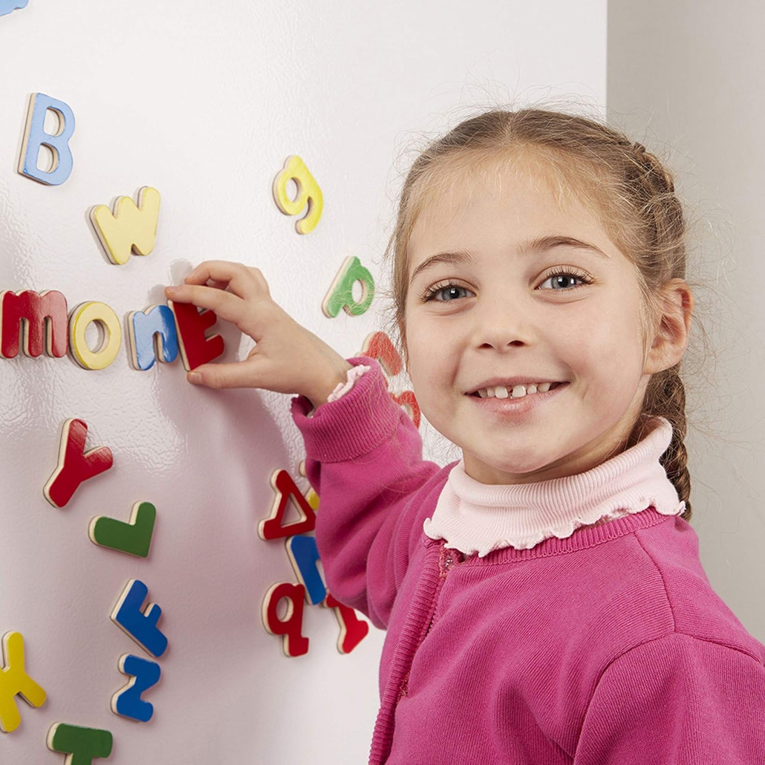 Melissa & Doug Magnetic Wooden Letters - Educational Alphabet Playset for Kids 3-6 6