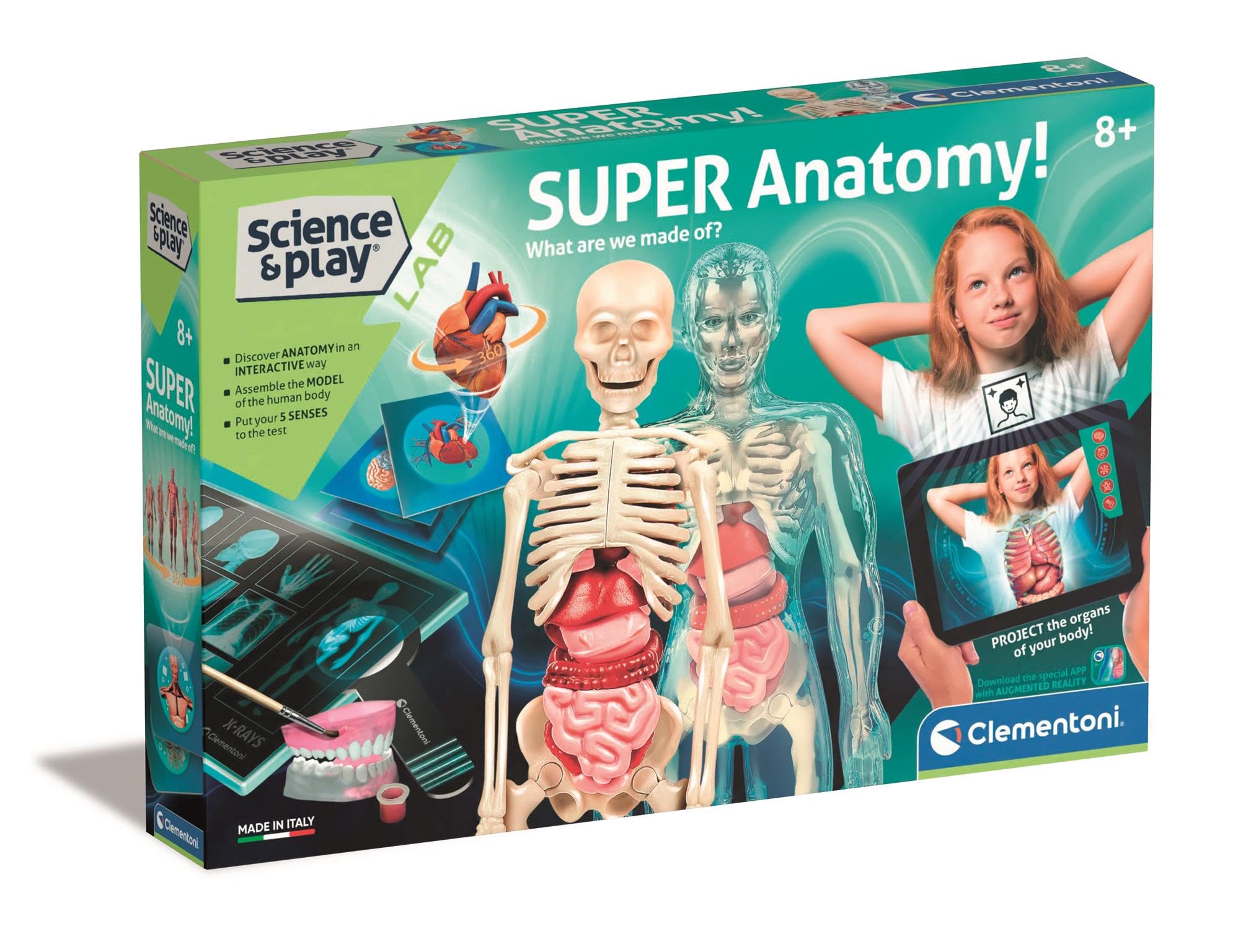Clementoni Super Anatomy Augmented Reality Science Kit - Build Skeleton Model | Ages 8+ 1