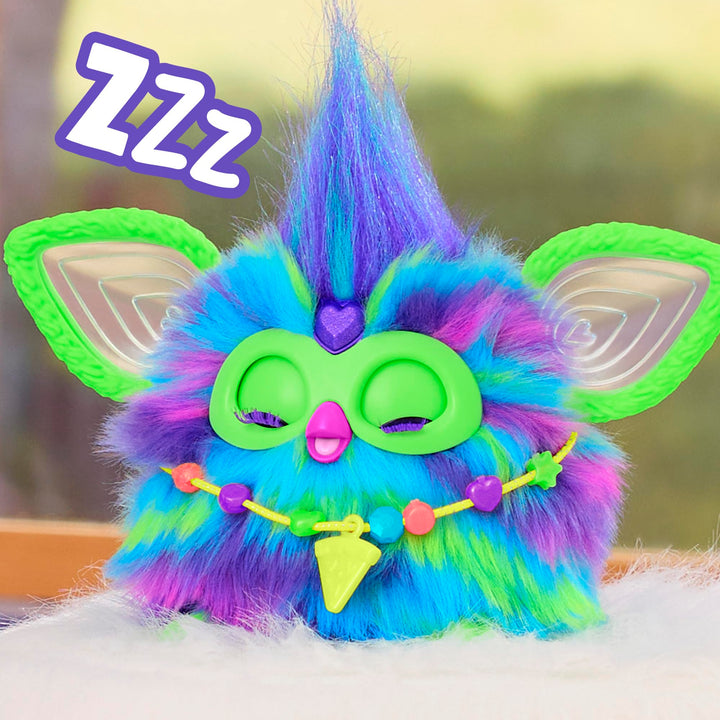 Furby Galaxy Glow in the Dark Interactive Plush Toy - English Version, 6+ Years