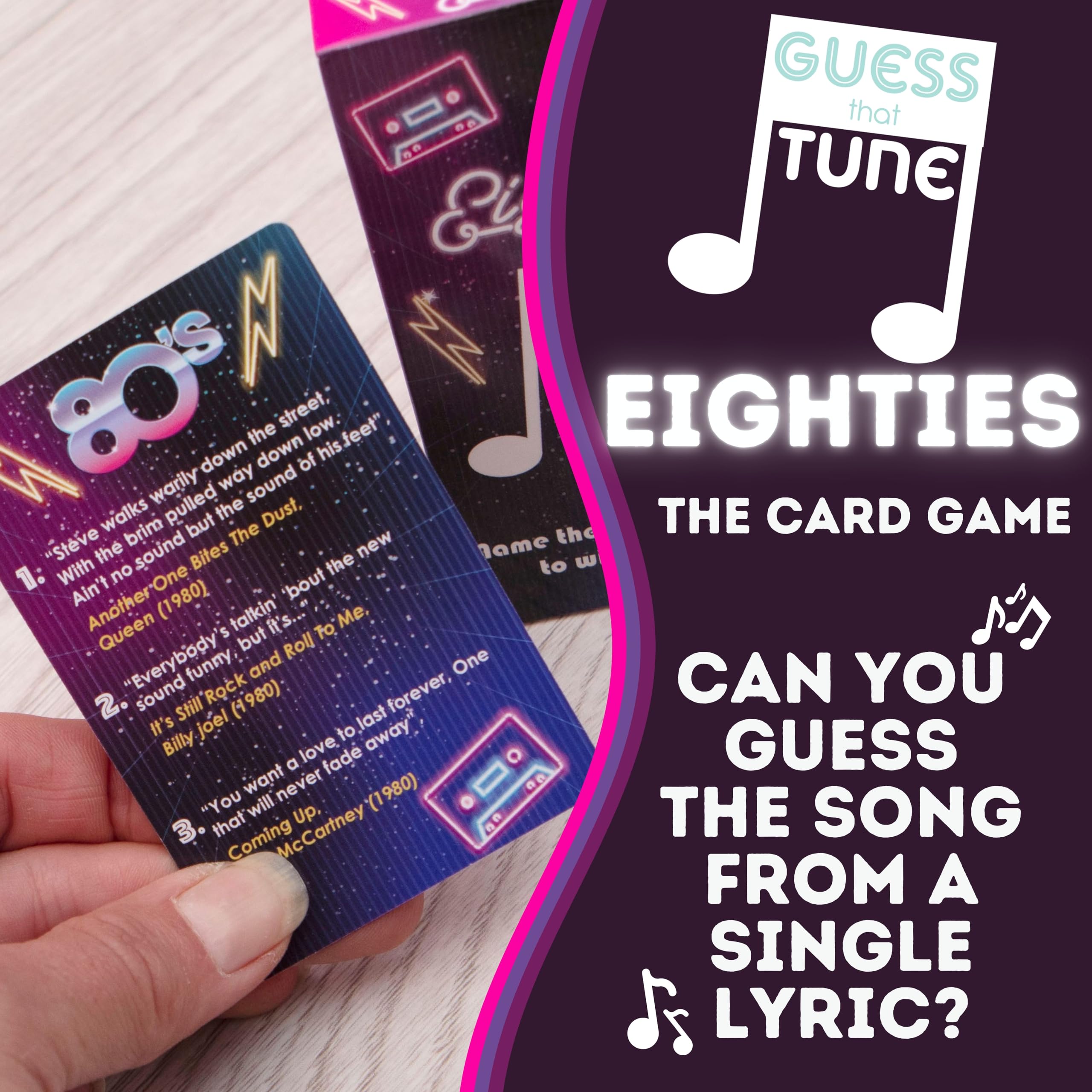 Boxer Gifts Guess That Tune Music Quiz Game - 80s Edition | 150 Cards | Unisex