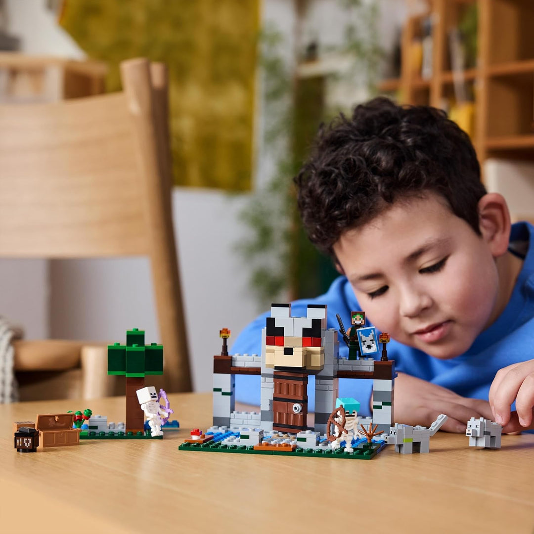 LEGO Minecraft The Wolf Stronghold Fortress Set - Building Toy for Ages 8+