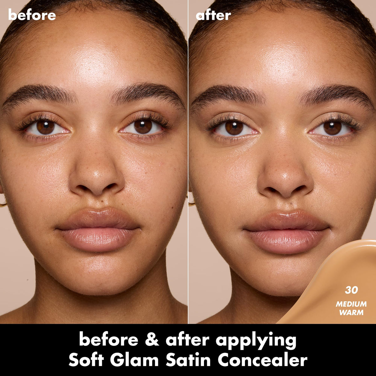 e.l.f. Soft Glam Satin Concealer - Medium Coverage, Hydrating, Long-Wearing | 6.3 ml