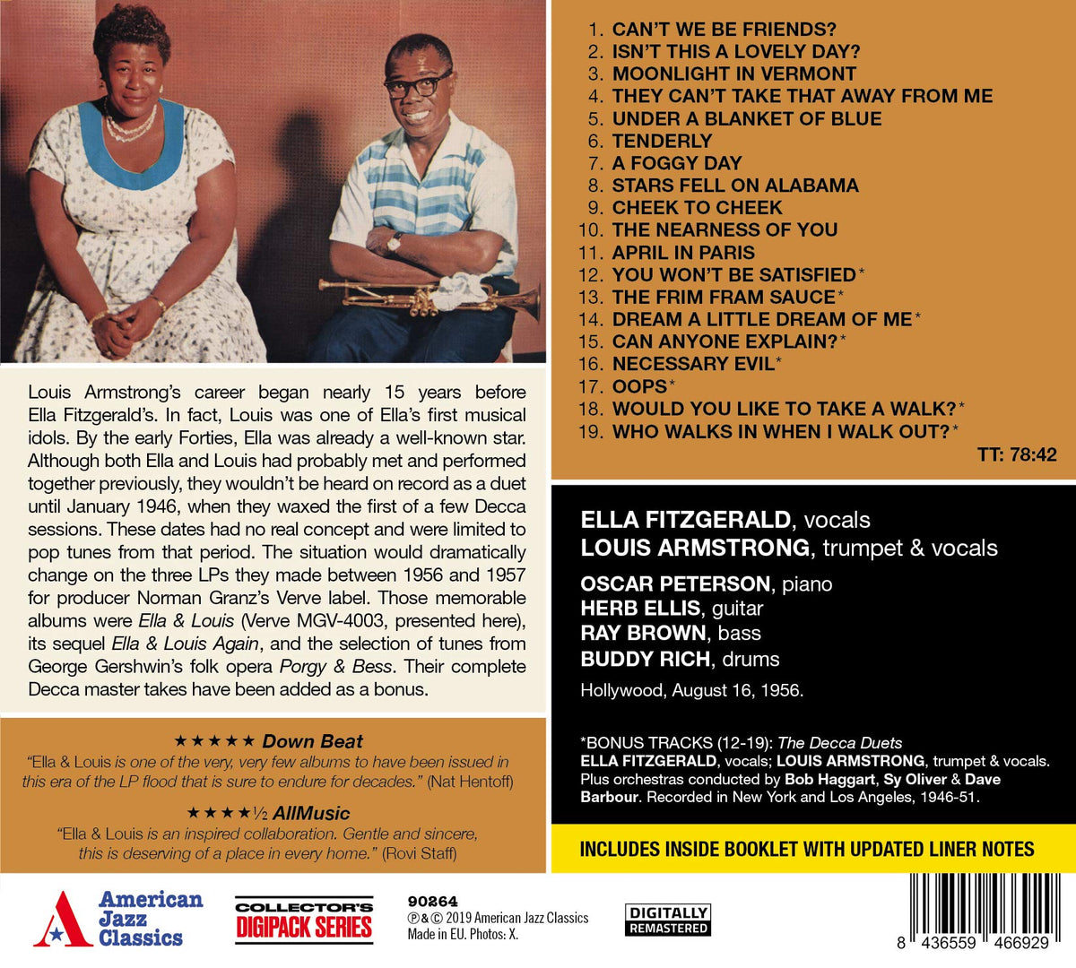 Ella Fitzgerald & Louis Armstrong - The Complete LP (+8 Bonus Tracks) [CD]