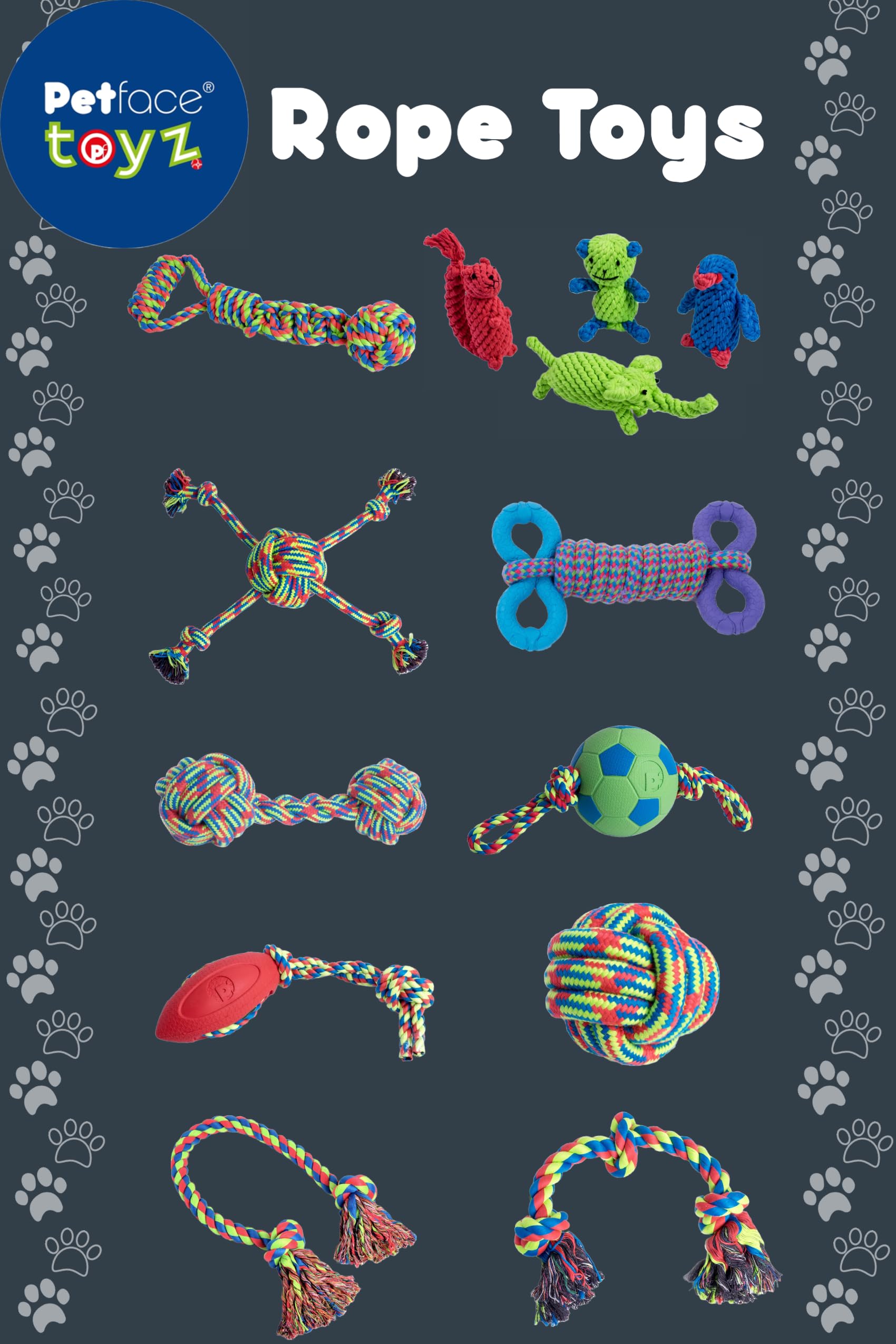 Petface Triple Knot Rope Dog Toy - Small Size | Chew Resistant | Promotes Dental Health 5