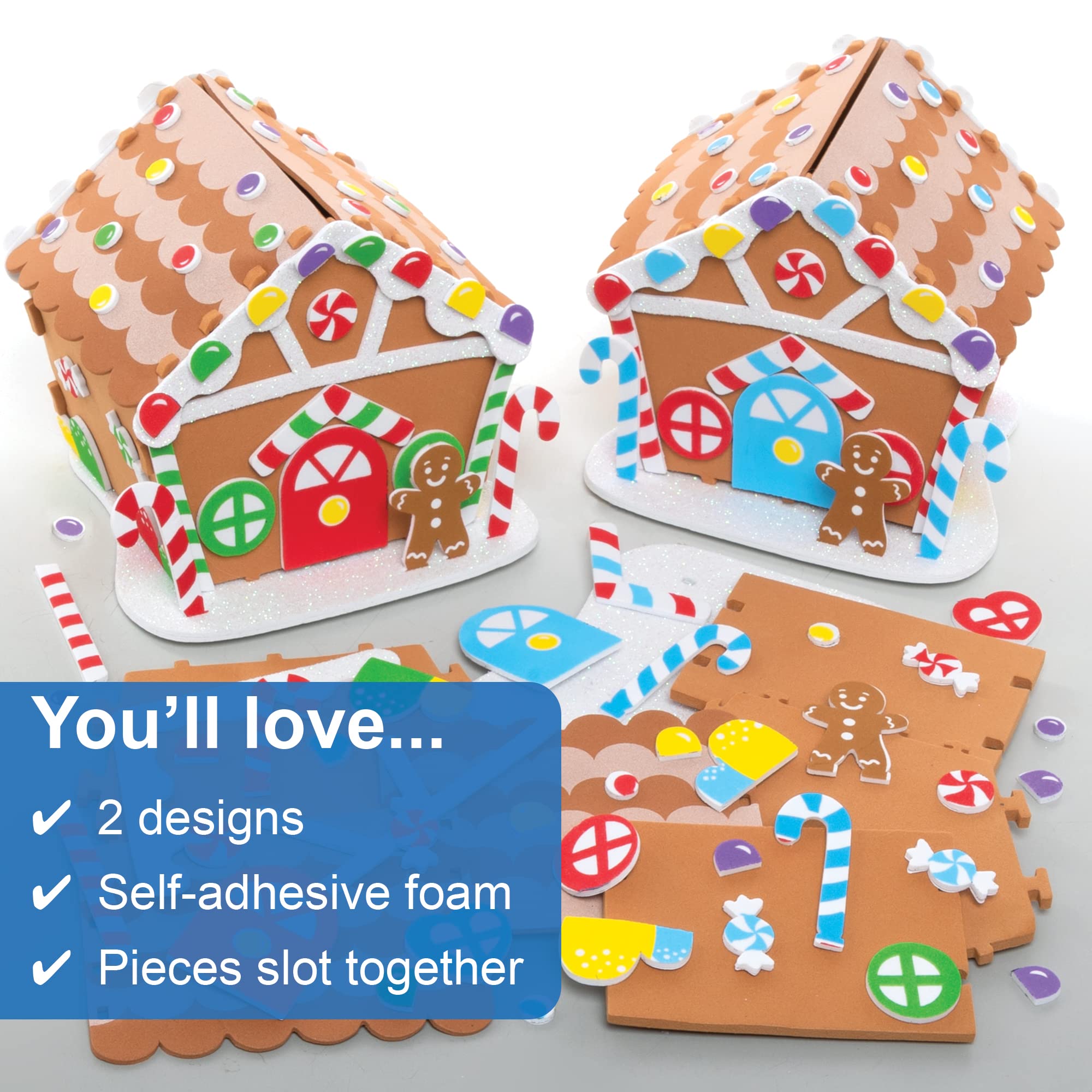 Baker Ross Gingerbread House Craft Kit - Christmas Arts & Crafts for Kids 11