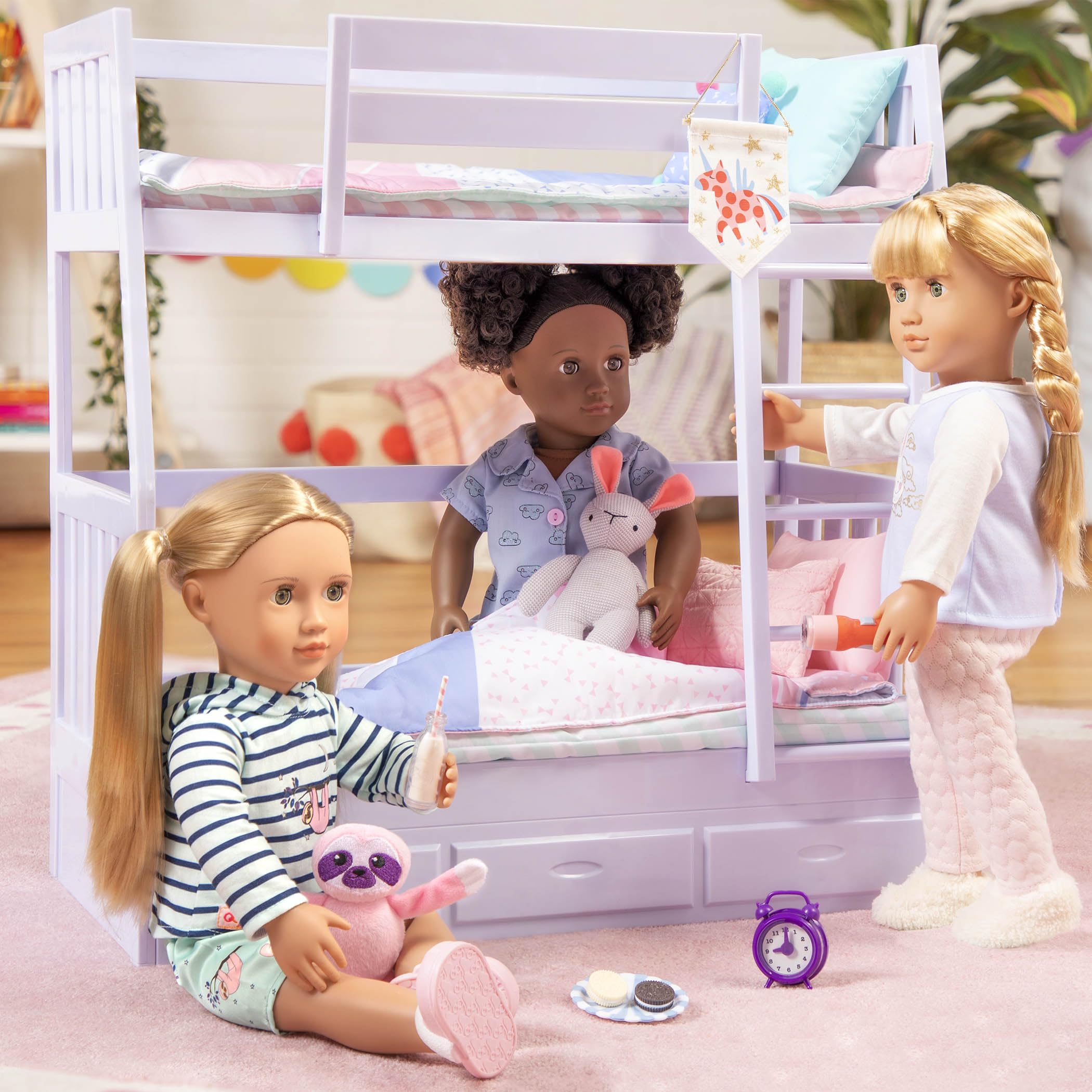 Our Generation Sleepy Sloth Outfit - Pajama Set with Plush for 46 cm Dolls 6