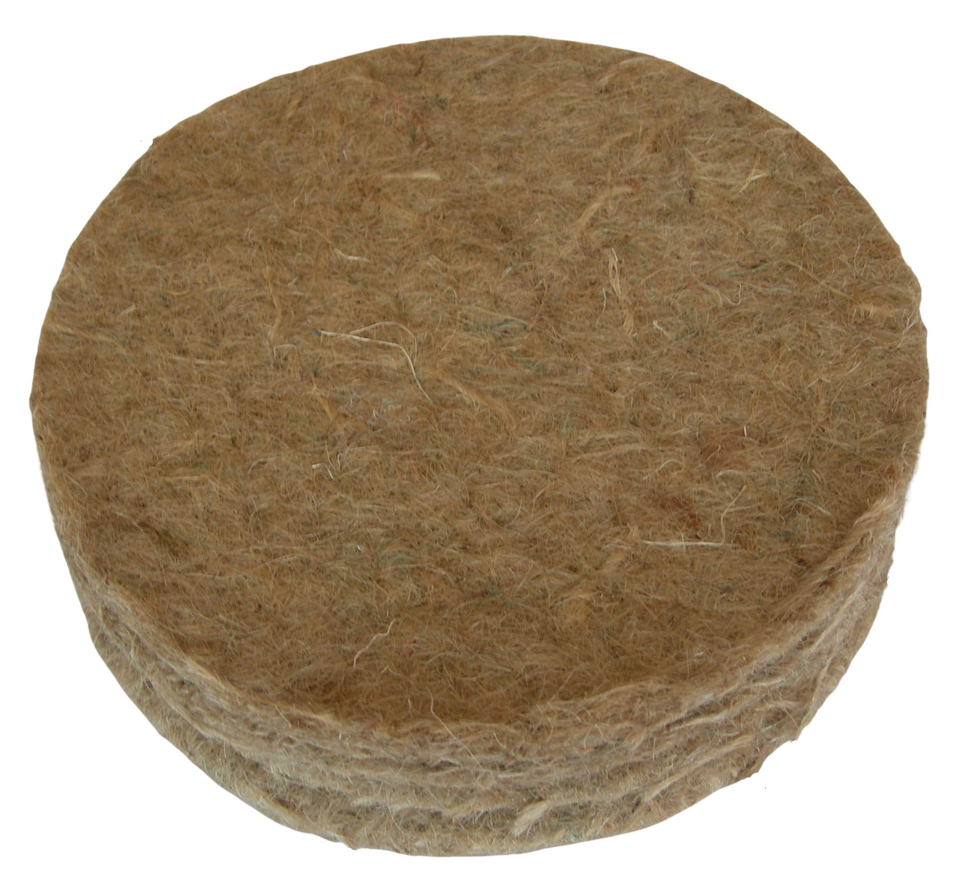 Supa Jute Canary Nesting Felt - 5-Inch Diameter, Pack of 10 | Natural Fibre Mat for Warm, Safe Nests