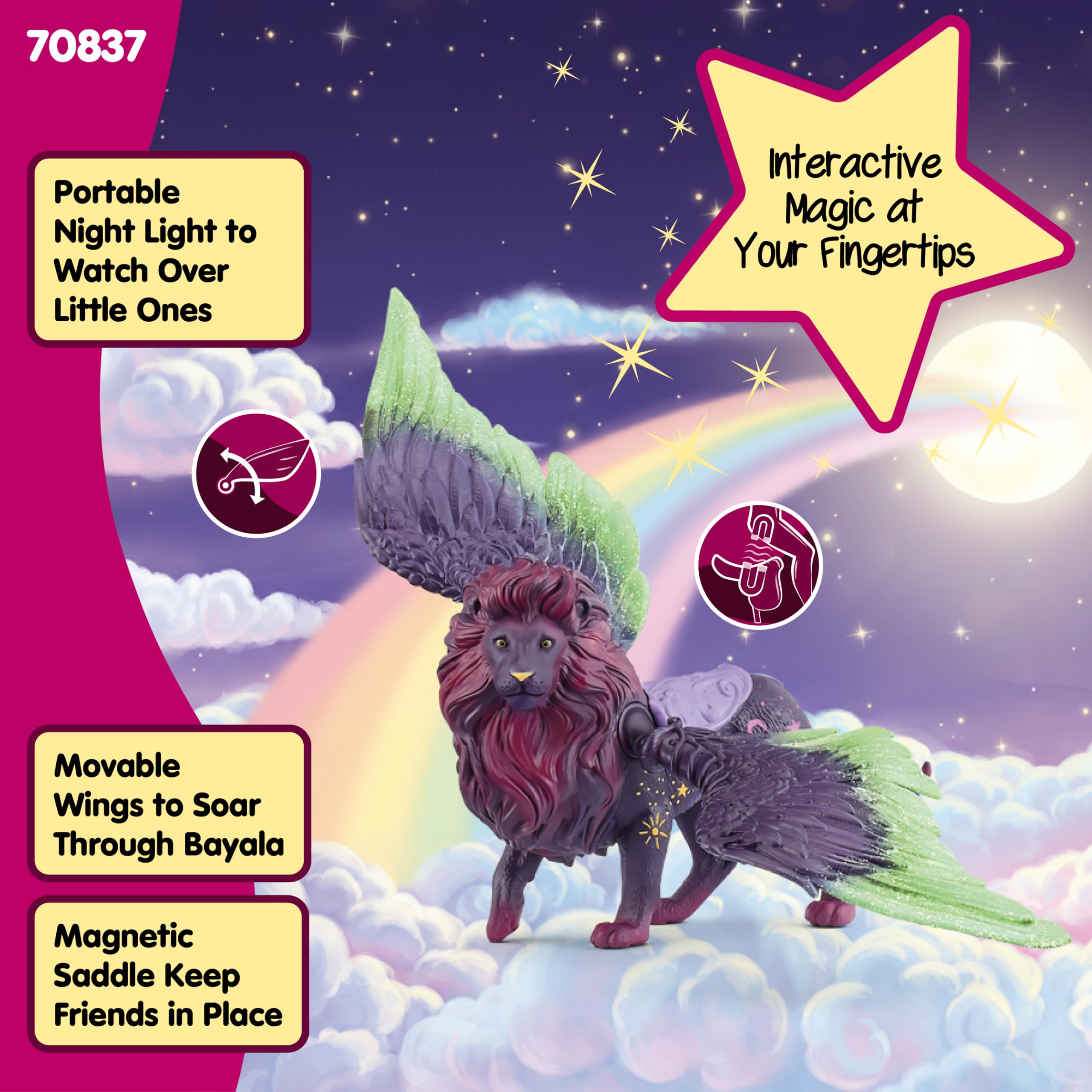 Schleich Bayala Moon Lion Toy - Glow in the Dark Fantasy Figure 4