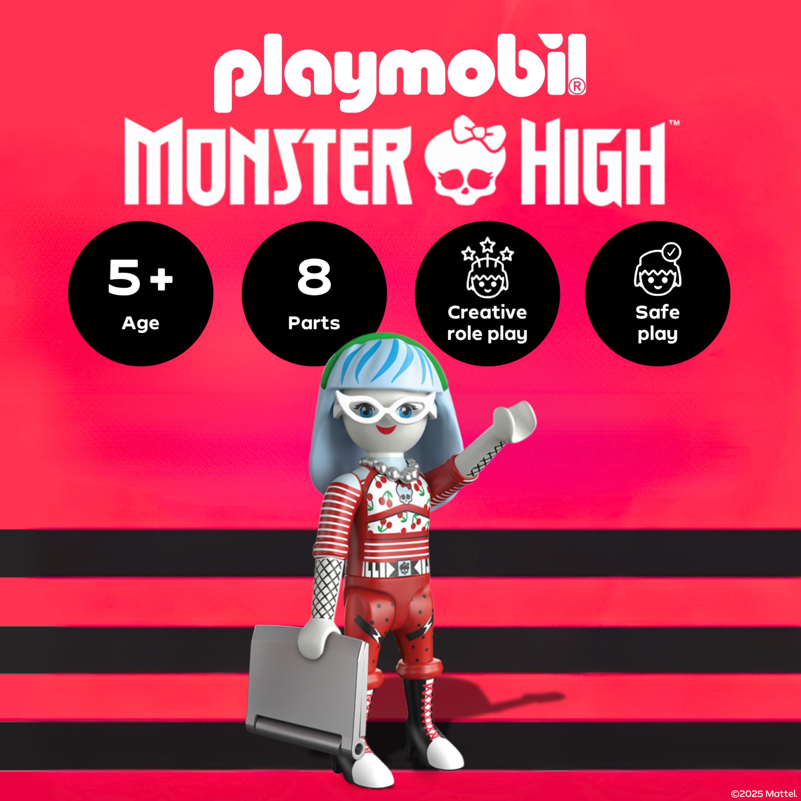 Playmobil Monster High Ghoulia Yelps Figure - Creepy Play Fun for Halloween & Imaginative Adventures, Ages 4+ 5