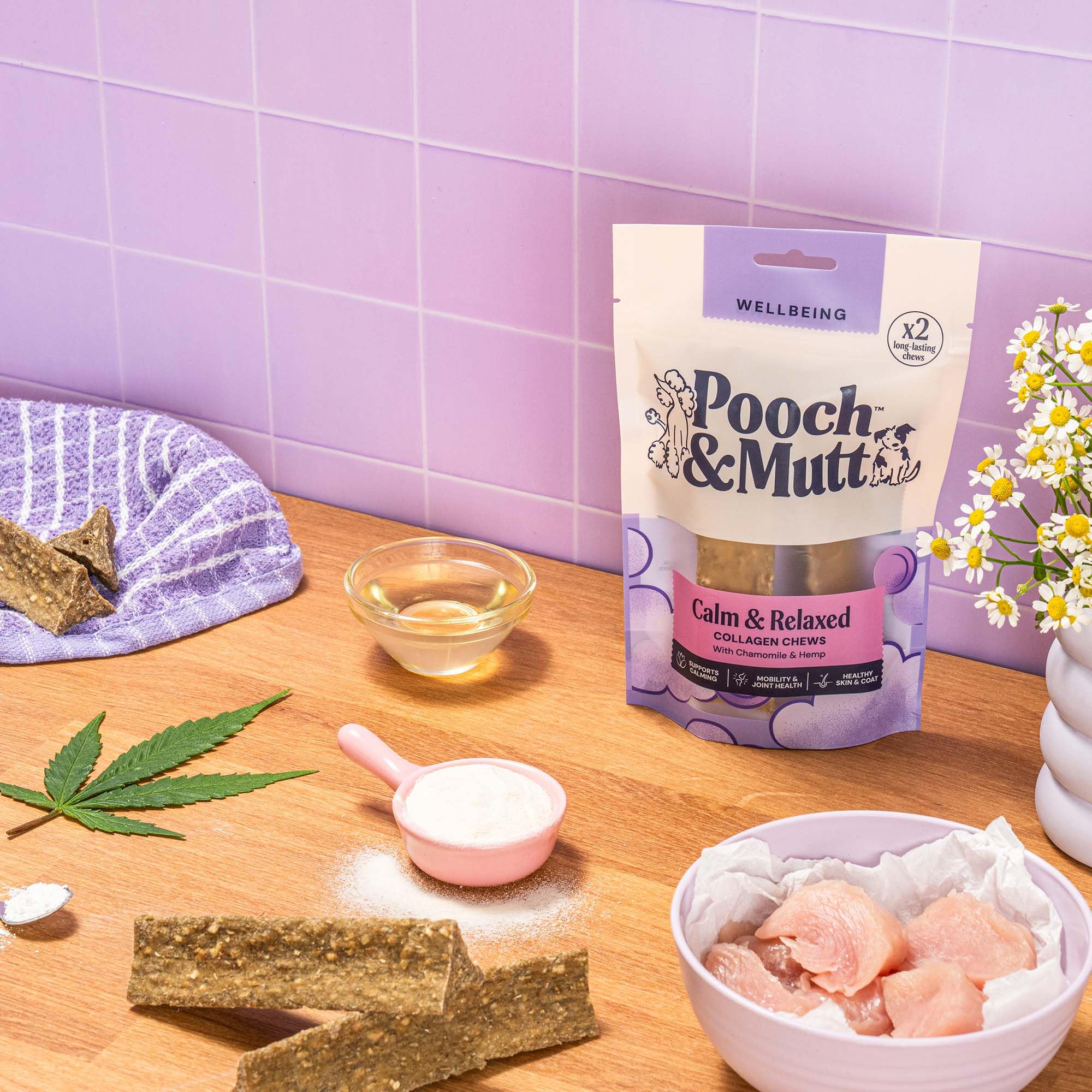 Pooch & Mutt Calming Collagen Dog Chews - Beef Flavor | Joint & Skin Support | 110 g Pouch 3